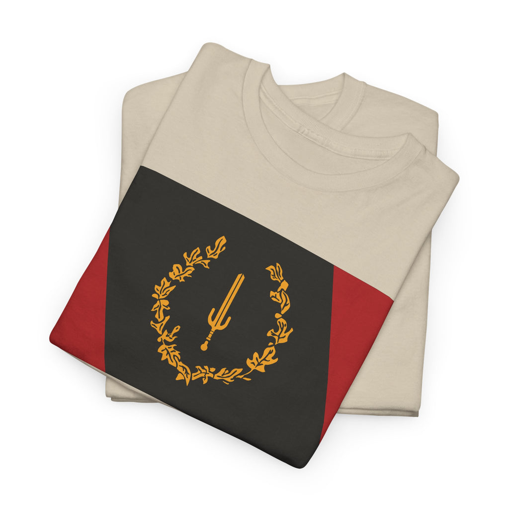 Laurel Trident Tee — Vintage Gold Emblem Graphic T-Shirt