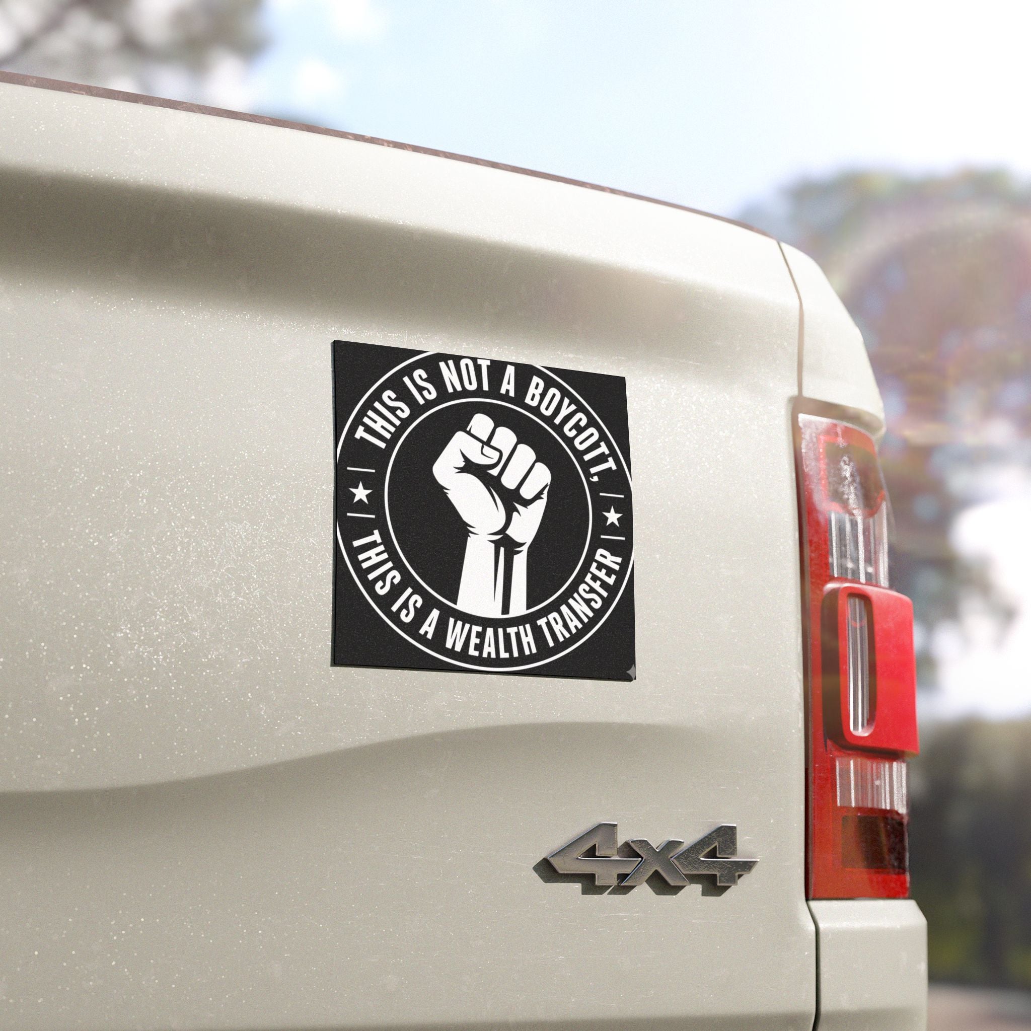 Solidarity Community Car Magnet — Dollar Bill Fist Design