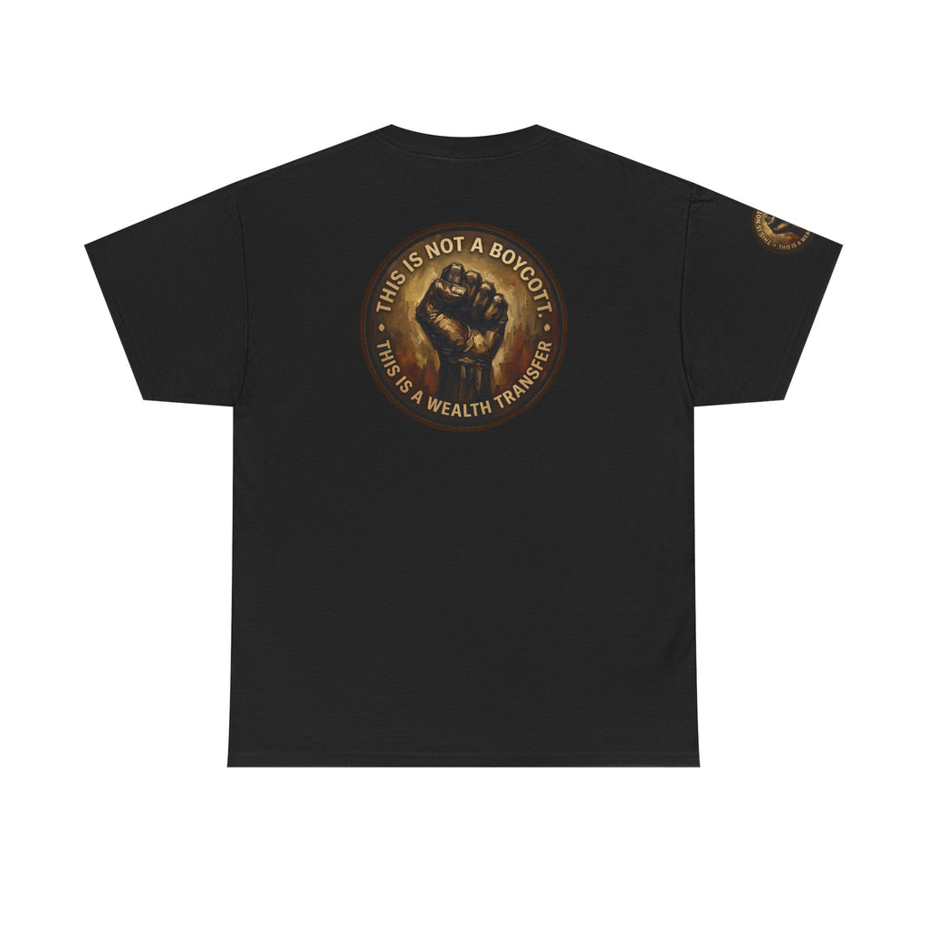 Jesus Portrait Tee with 'This Is Not A Boycott — This Is A Wealth Transfer' Back Emblem