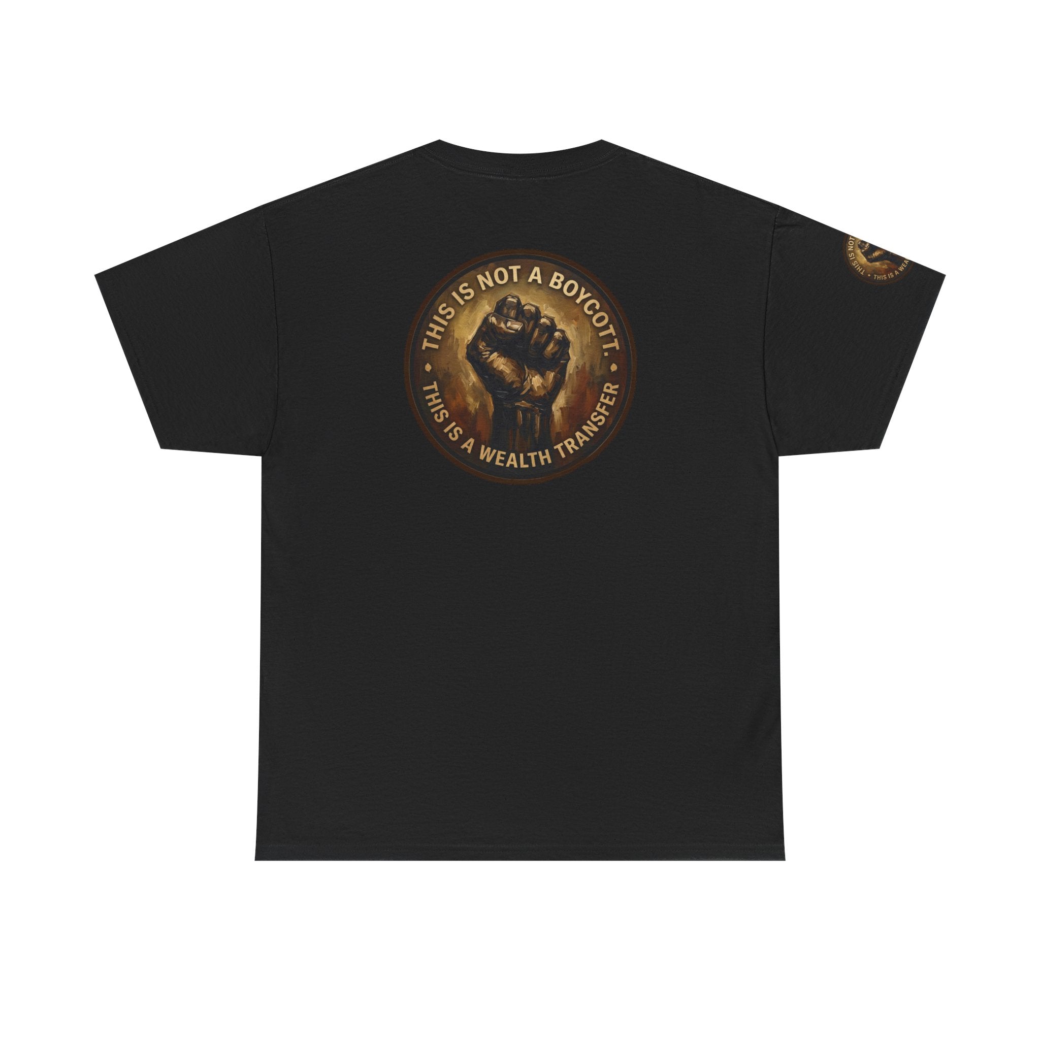 Jesus Portrait Tee with 'This Is Not A Boycott — This Is A Wealth Transfer' Back Emblem