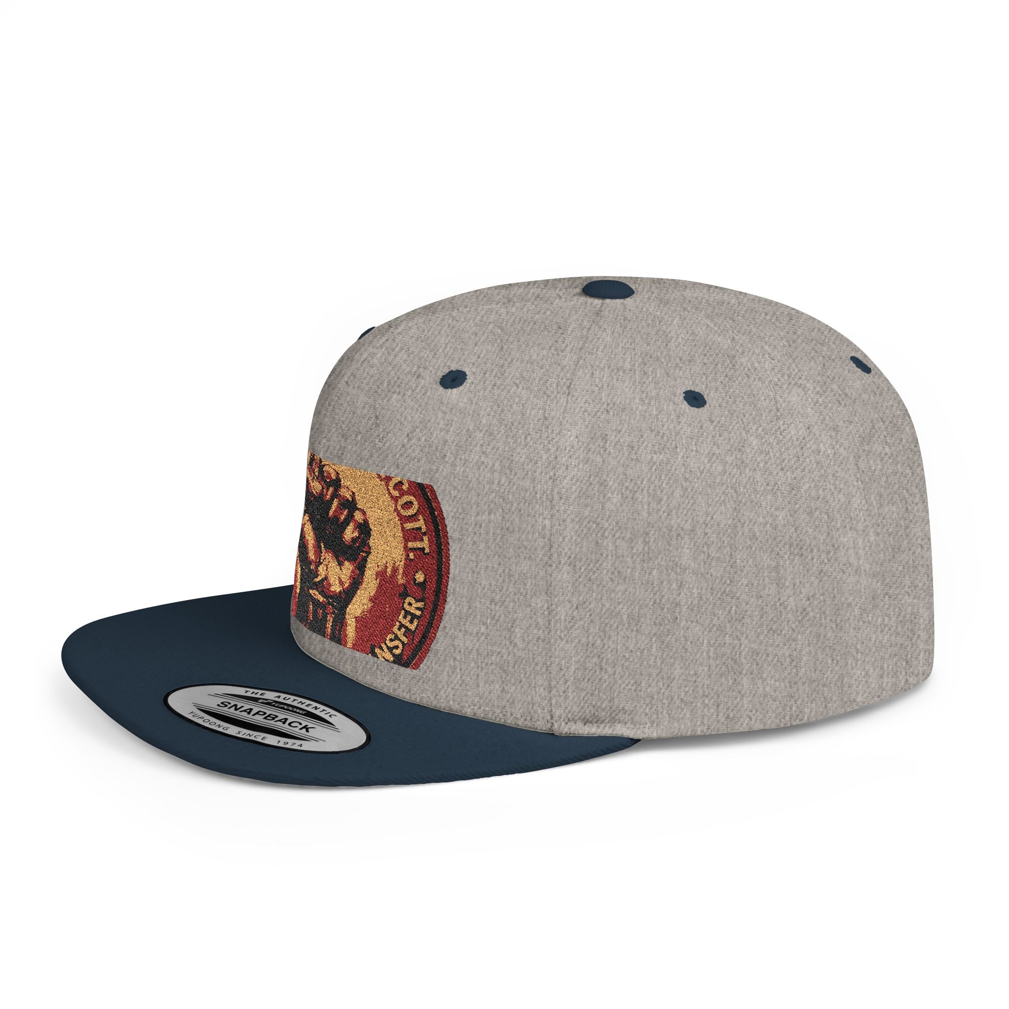 Raised Fist Snapback Hat – Vintage Protest Emblem Flat Bill Cap
