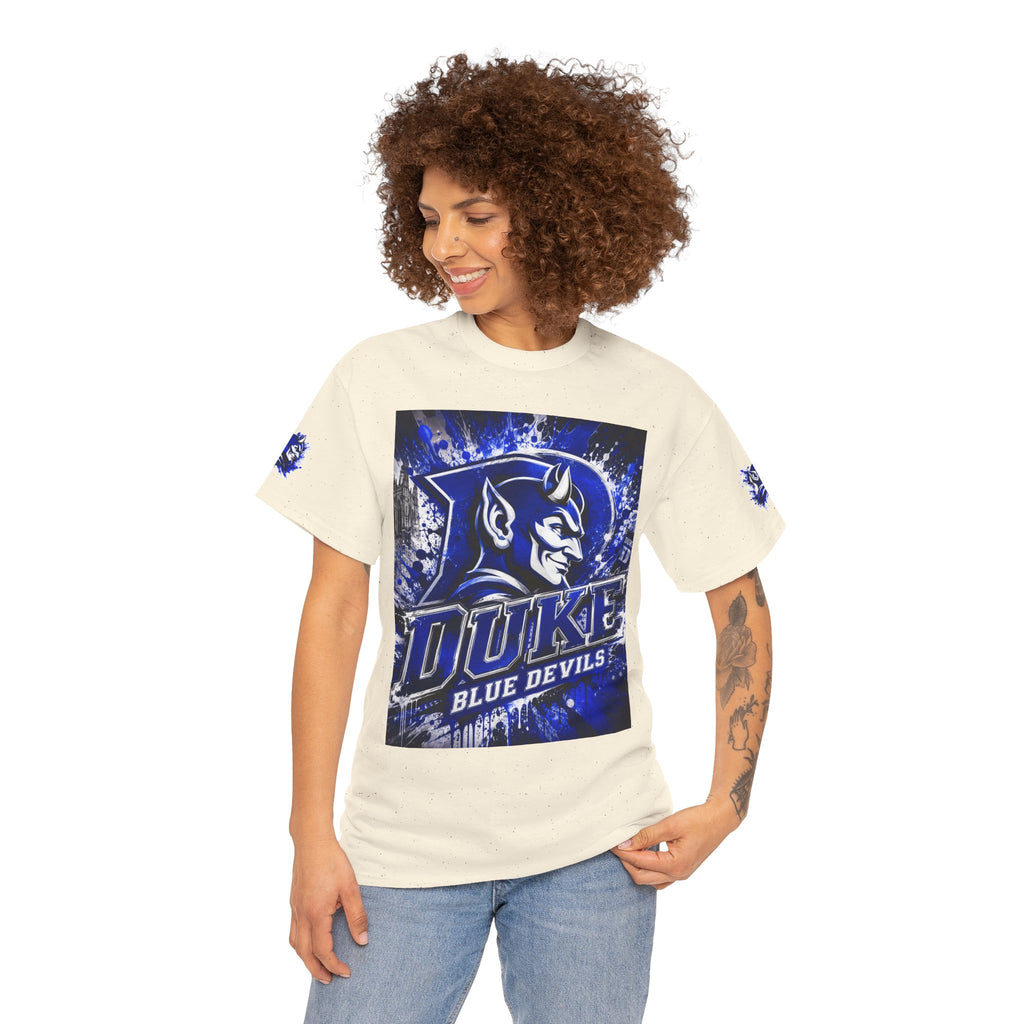 Duke Blue Devils Graphic Tee — Splatter Devil Logo T‑Shirt