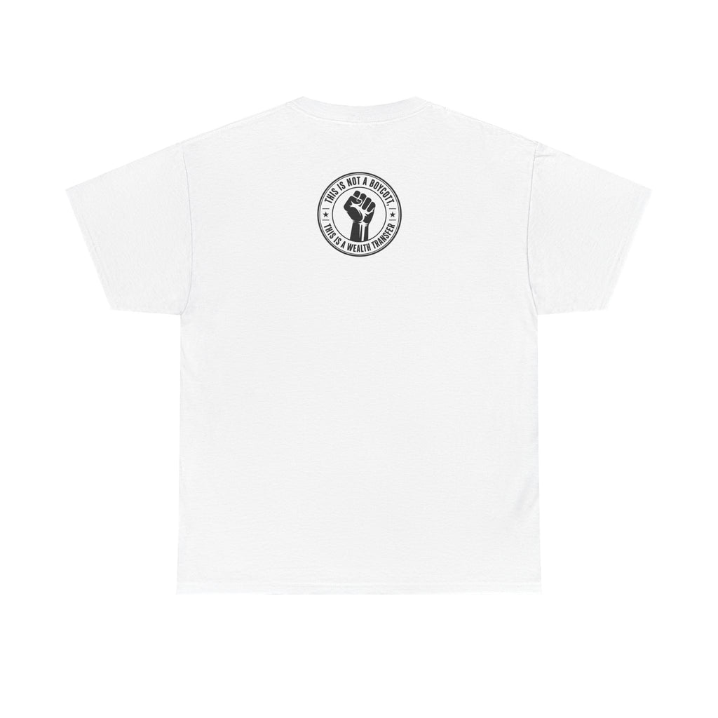 Graphic Tee — Retro Portrait Front with Black Power Fist Back