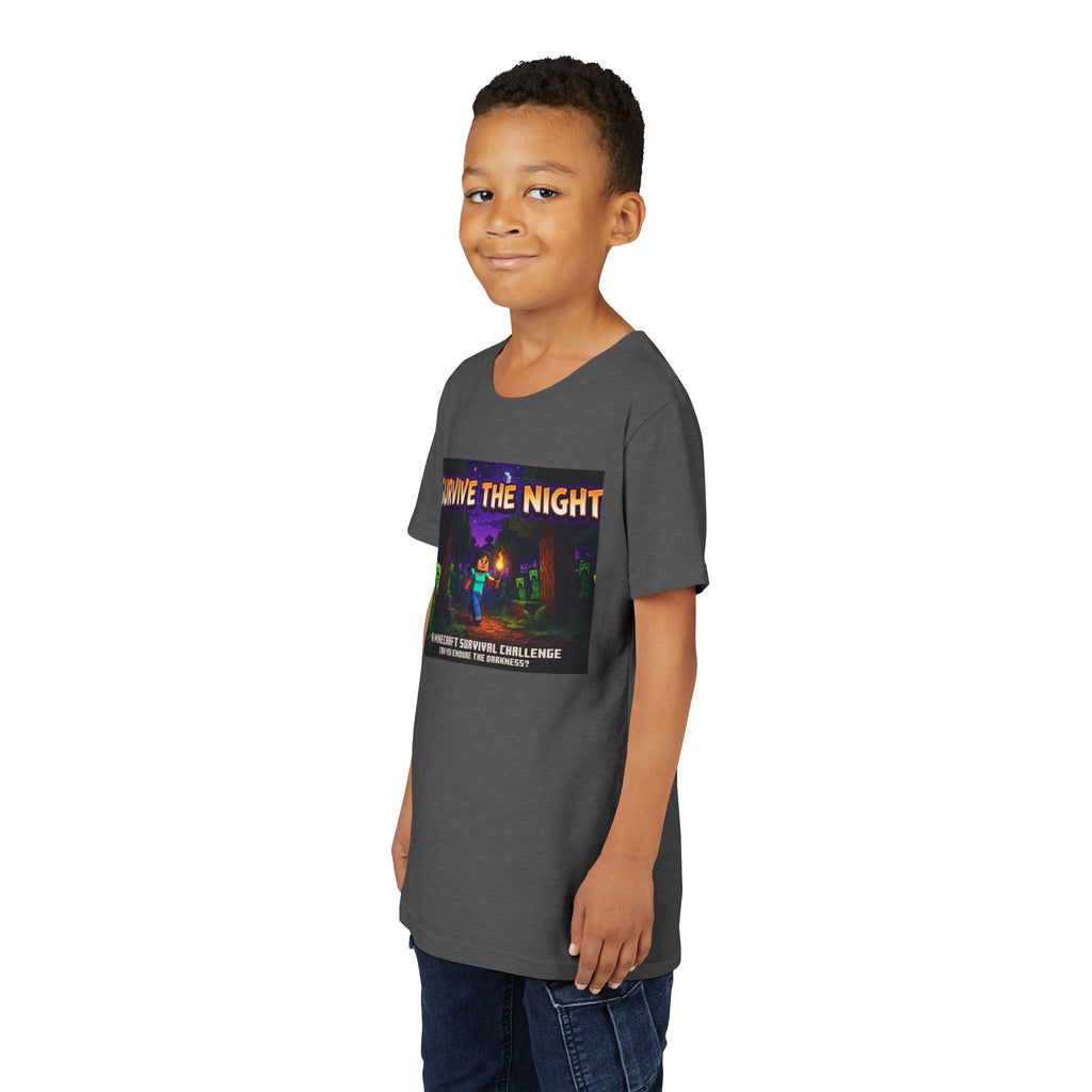 Survive the Night Youth Tee — Glowing Creeper Night Gamer Shirt
