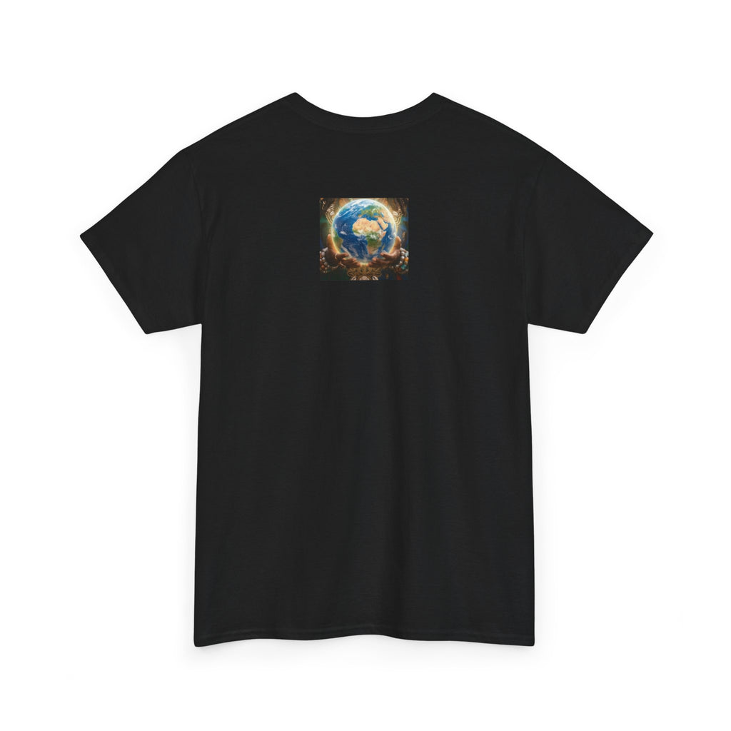Cosmic Guardian Tee — Earth Mother Spiritual Graphic T-Shirt