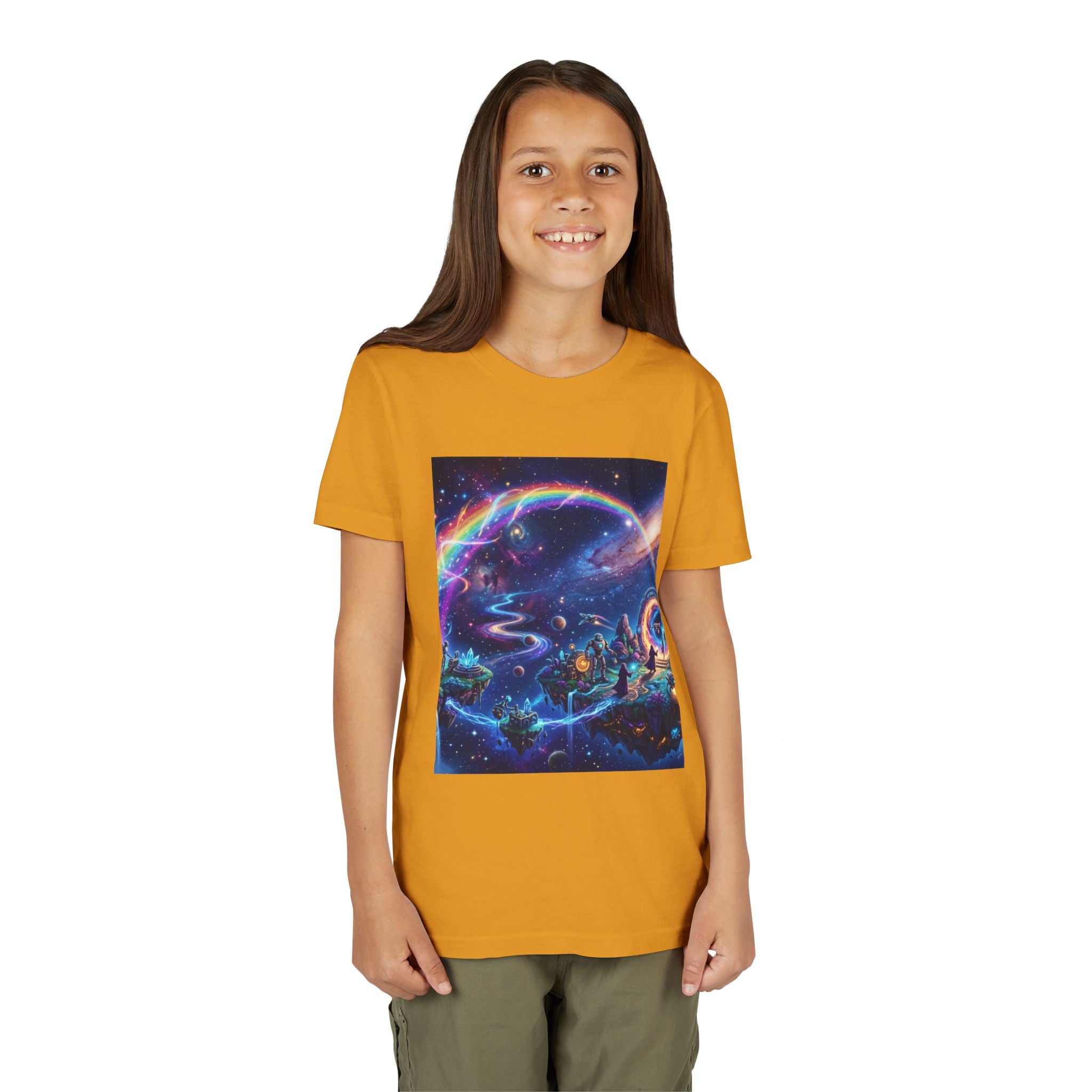Galaxy Fantasy Youth Tee — Floating Islands, Robots & Magic Portals