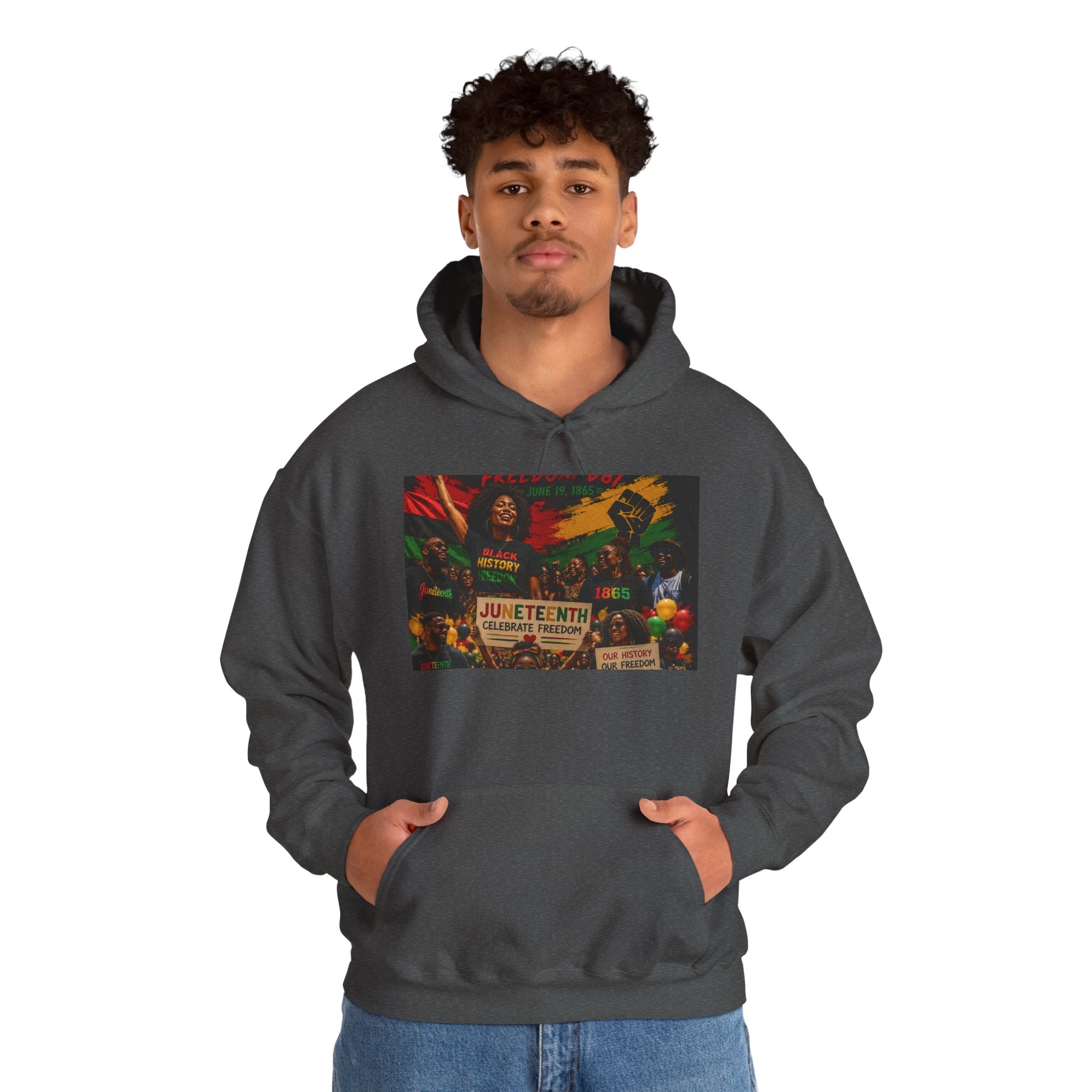 Juneteenth Celebration Hoodie — Juneteenth 1865 Freedom Retro Graphic Hooded Sweatshirt