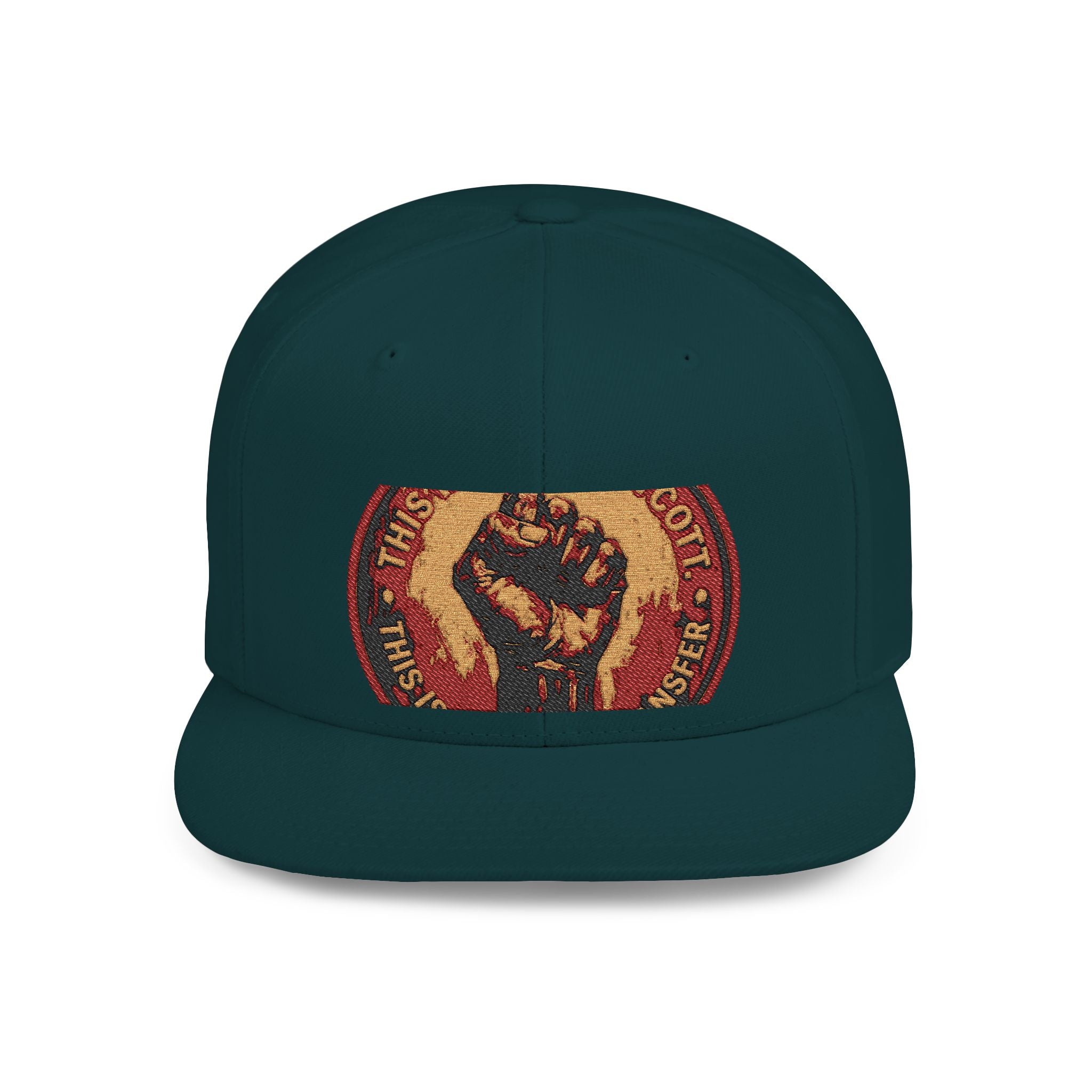 Raised Fist Snapback Hat – Vintage Protest Emblem Flat Bill Cap
