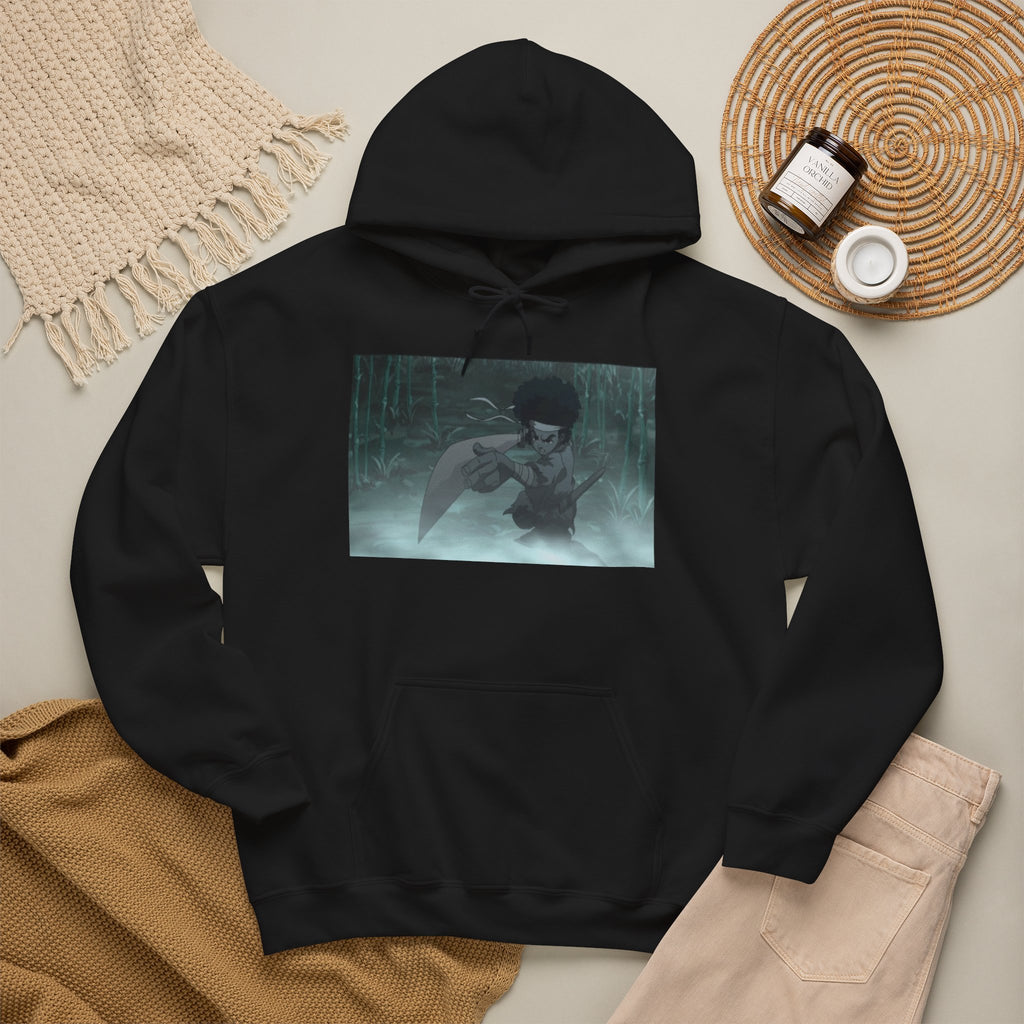Moody Forest Angel Hoodie — Ethereal Wings Graphic Sweatshirt