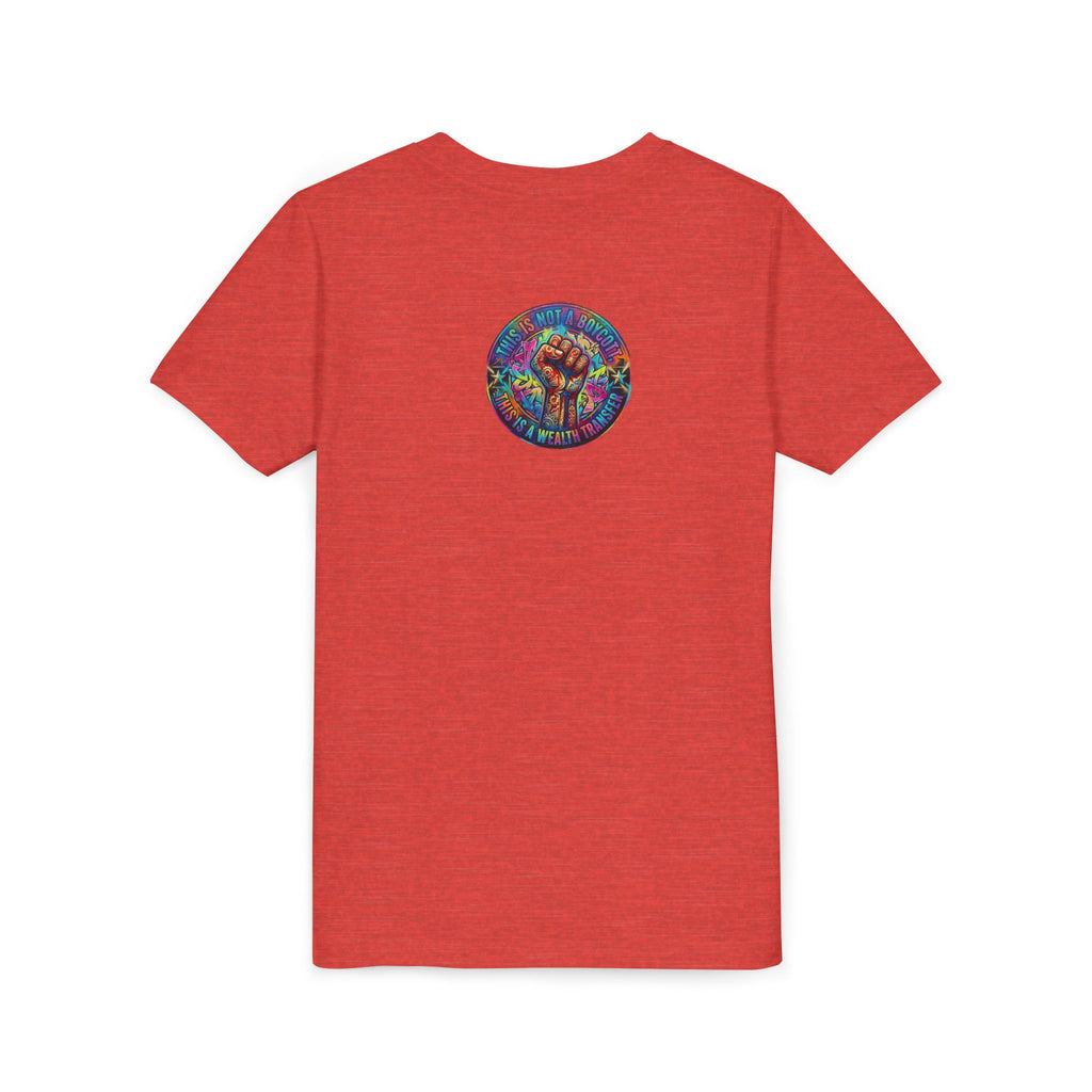 Youth Tee — “BUILD. CREATE. WIN.” Neon Builder City Design
