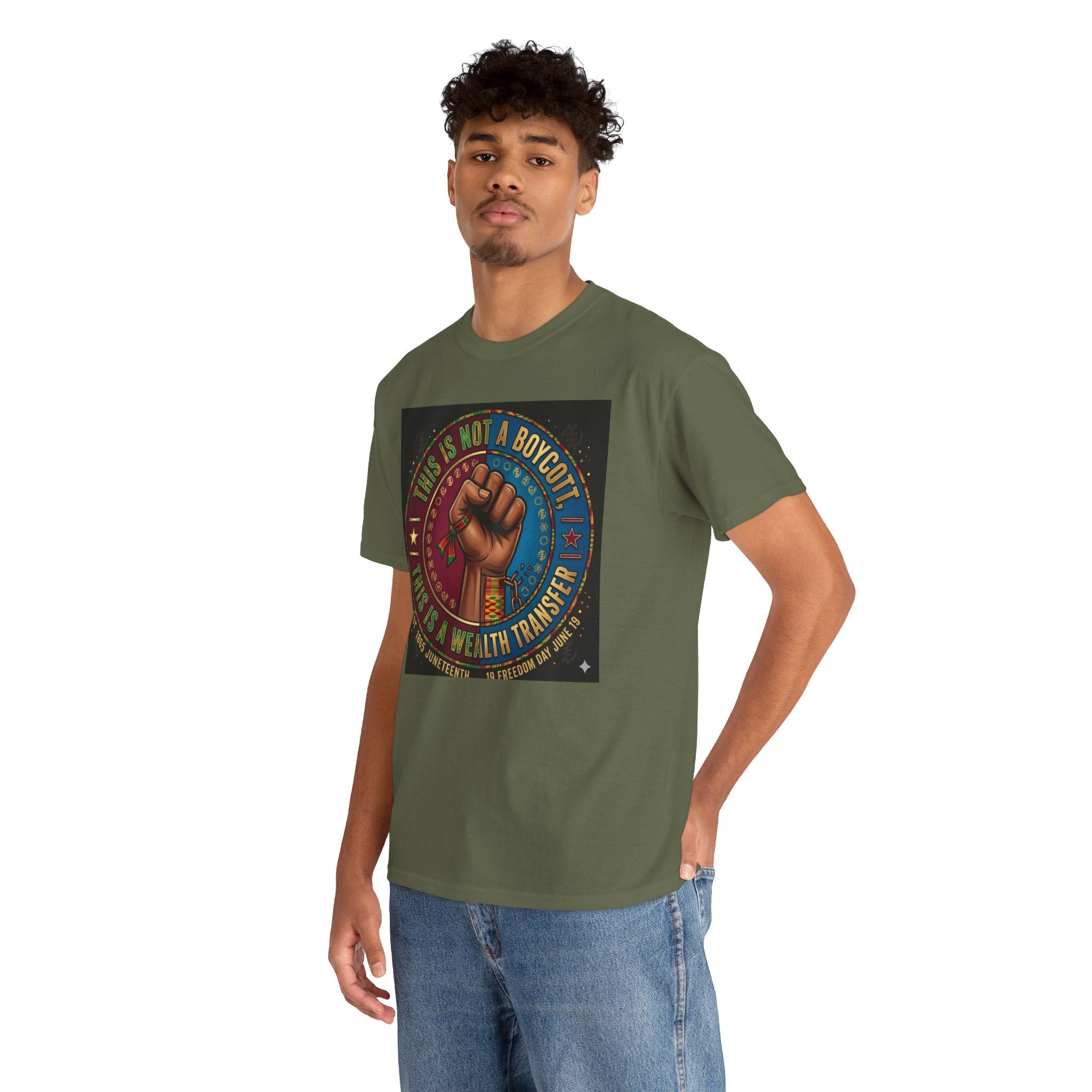 Political Activist Tee — "This Is Not a Boycott, This Is a Wealth Transfer" Fist Graphic Shirt