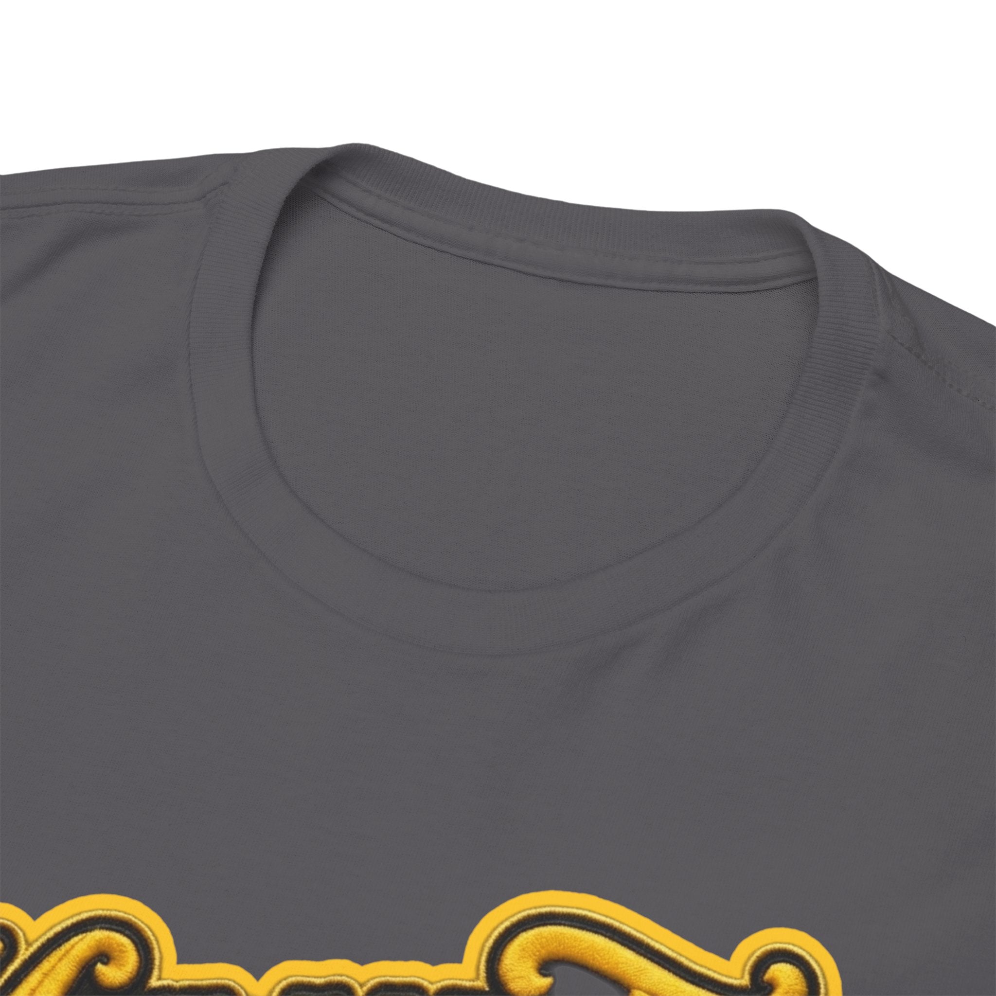 Melanated 19 Graphic Tee — Retro Script Logo & Gold Number Baseball Shirt