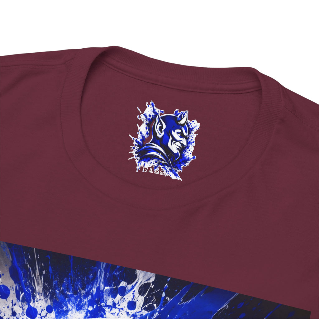 Duke Blue Devils Graphic Tee — Splatter Devil Logo T‑Shirt
