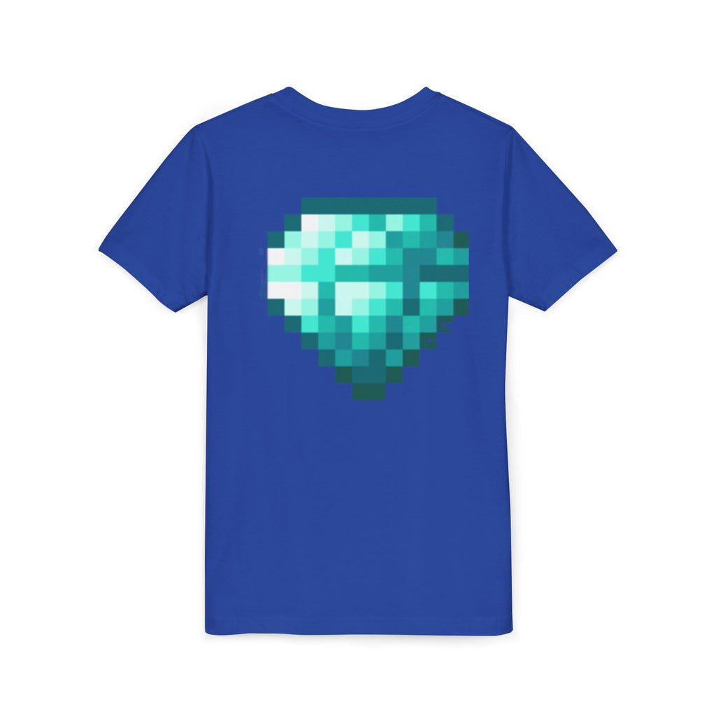 Youth Diamond Legend Tee — Pixel Minecraft-Style Gem Graphic Shirt