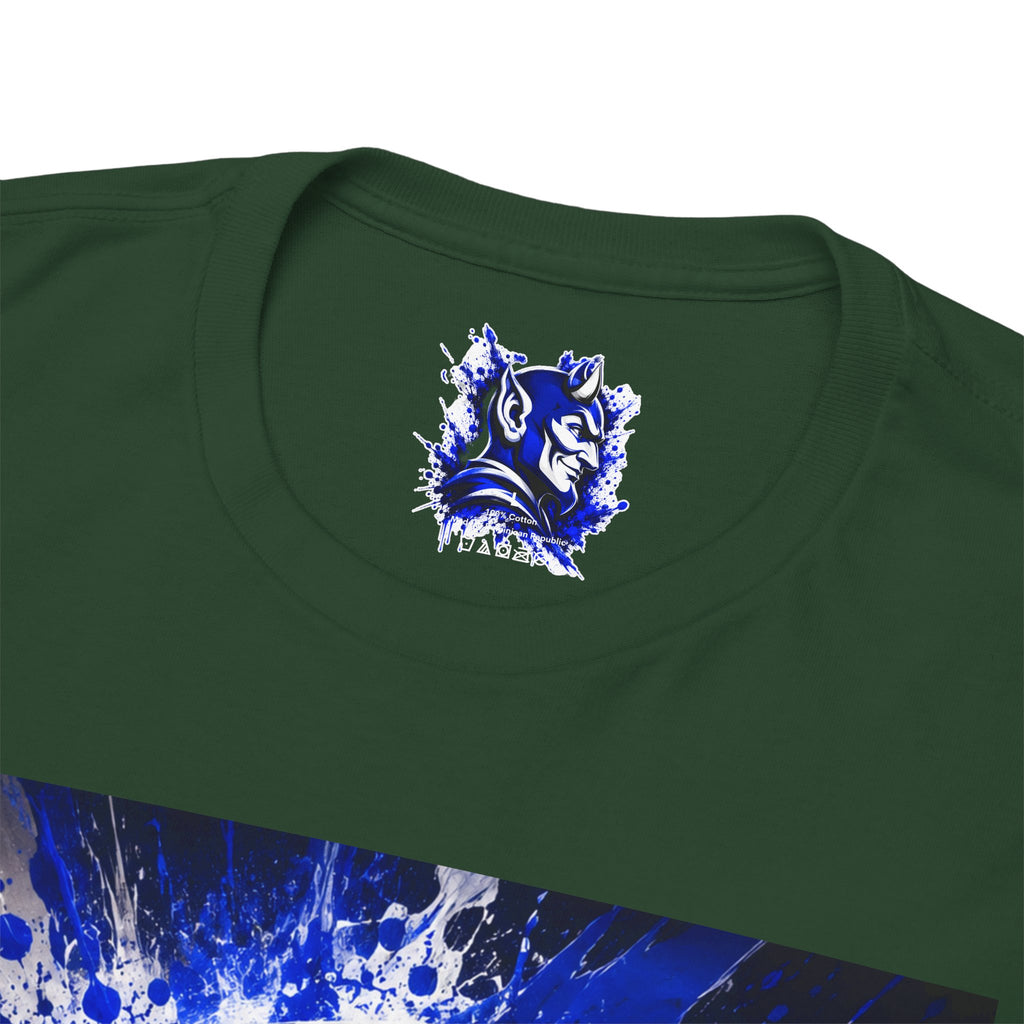 Duke Blue Devils Graphic Tee — Splatter Devil Logo T‑Shirt