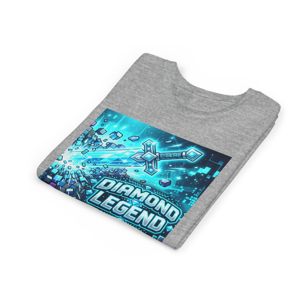 Youth Diamond Legend Tee — Pixel Minecraft-Style Gem Graphic Shirt