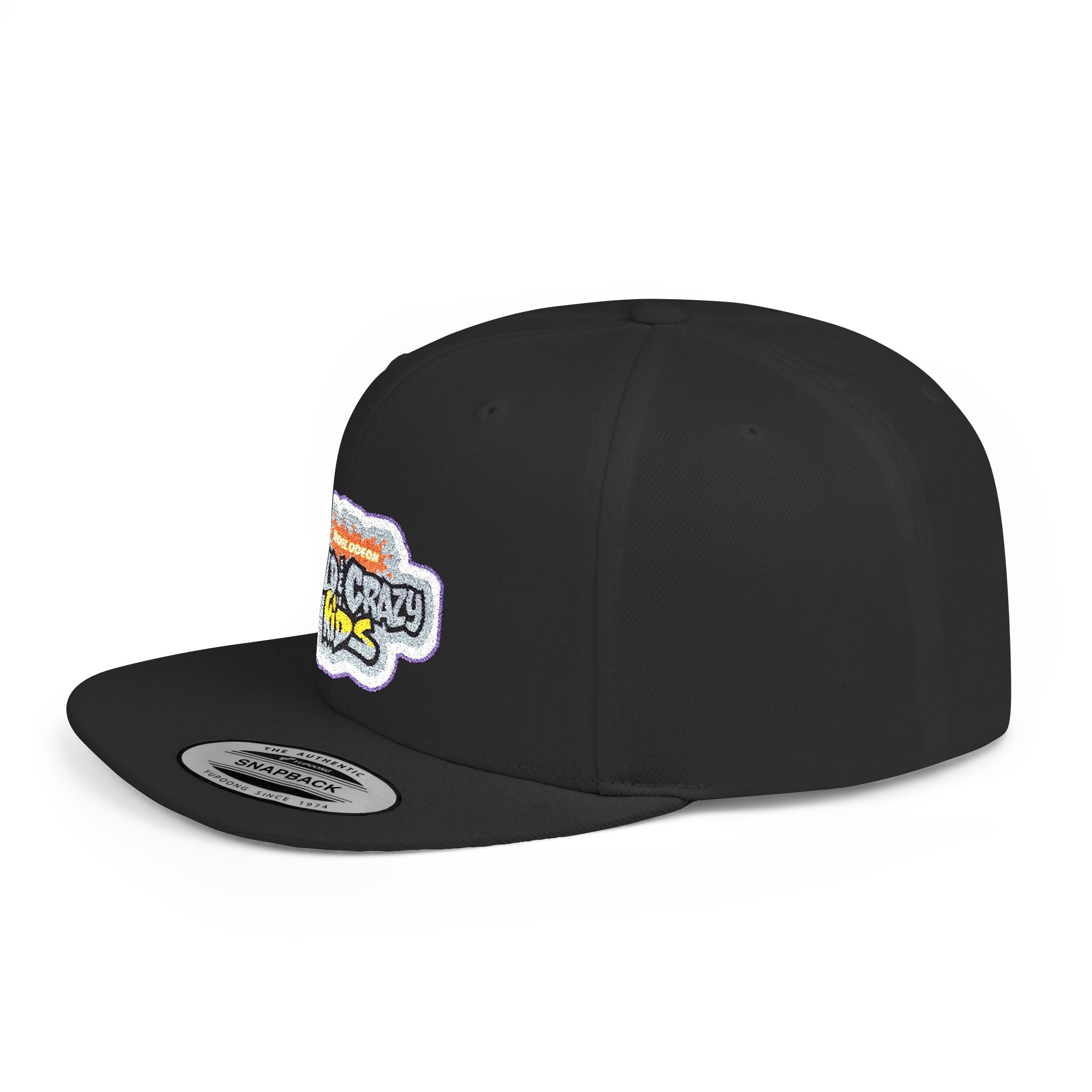 Flat Bill Snapback Hat — 'Neighborhood Vibes' Embroidered Patch Cap