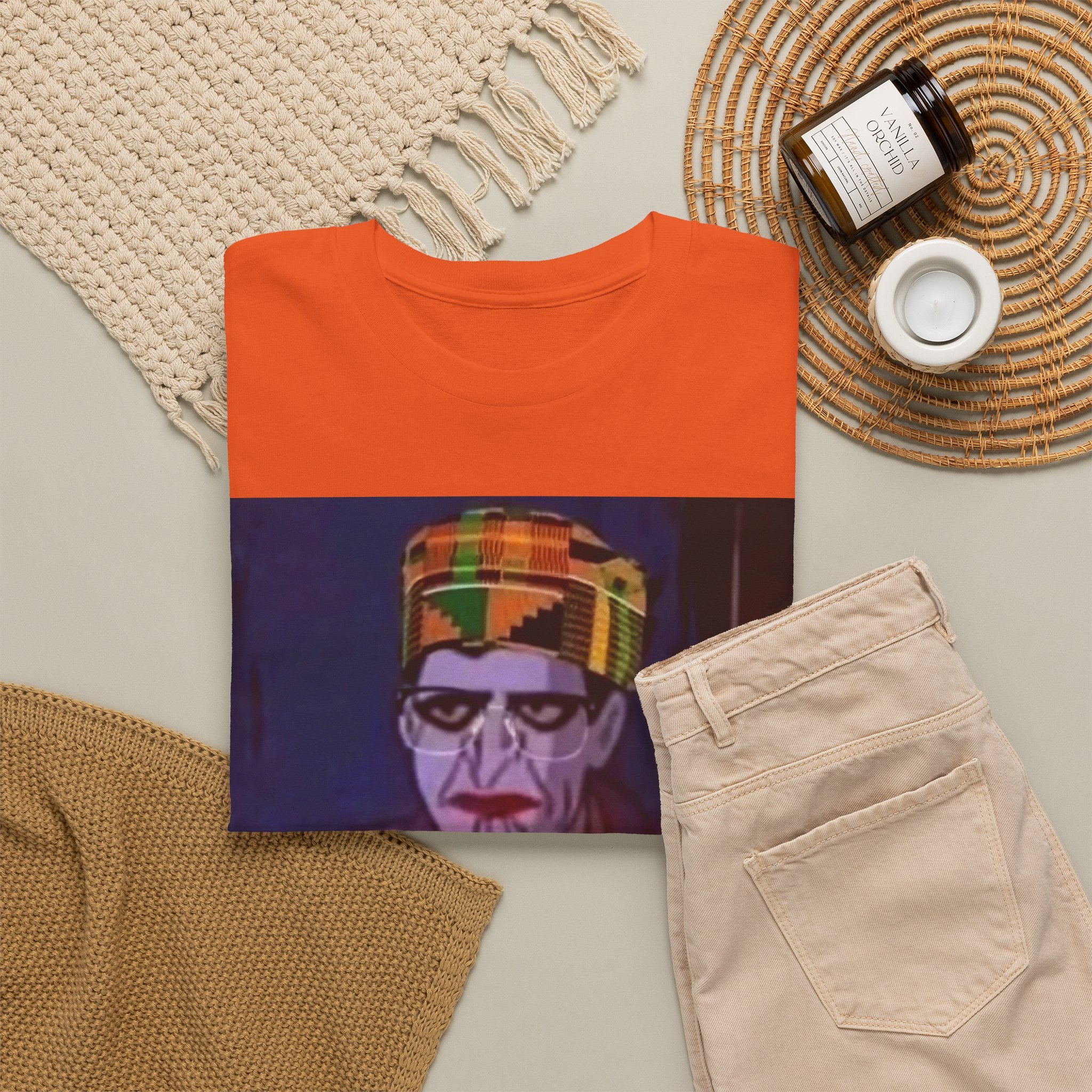 Graphic Tee — Vintage Afrocentric Joker Portrait & Psychedelic Raised Fist Art