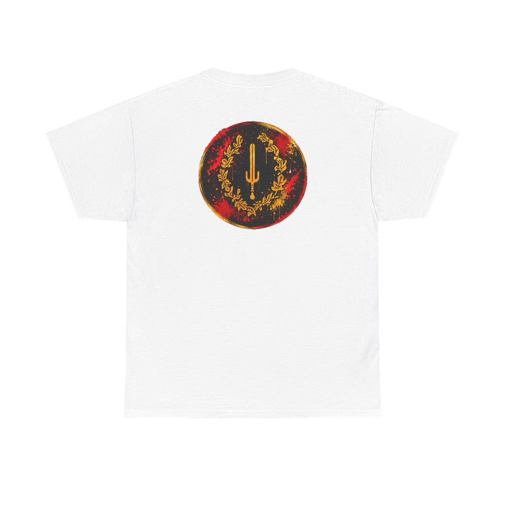Laurel Trident Tee — Vintage Gold Emblem Graphic T-Shirt