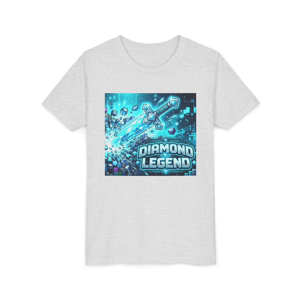 Youth Diamond Legend Tee — Pixel Minecraft-Style Gem Graphic Shirt