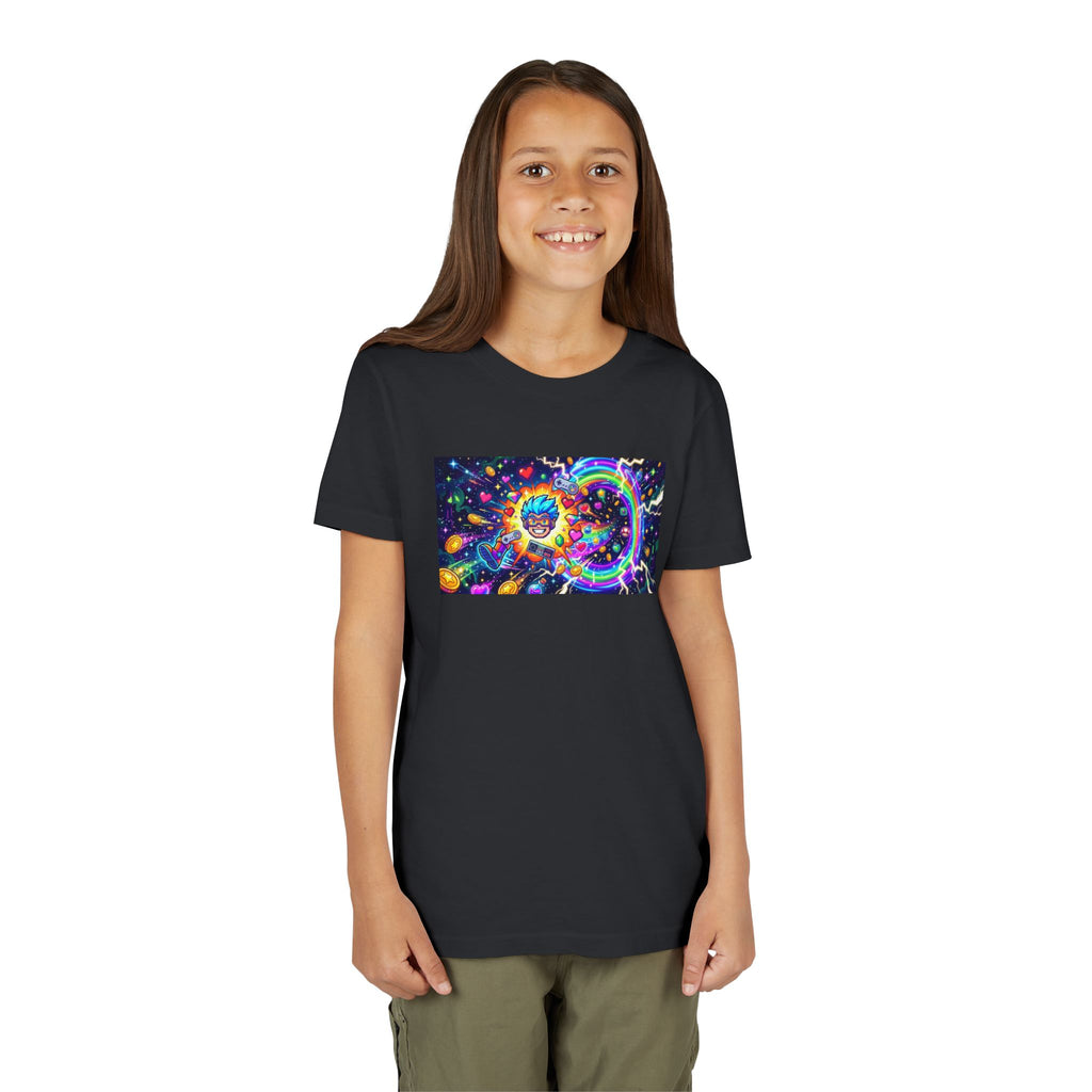 Kids Gaming Tee — Neon Rainbow Portal Gamer Shirt