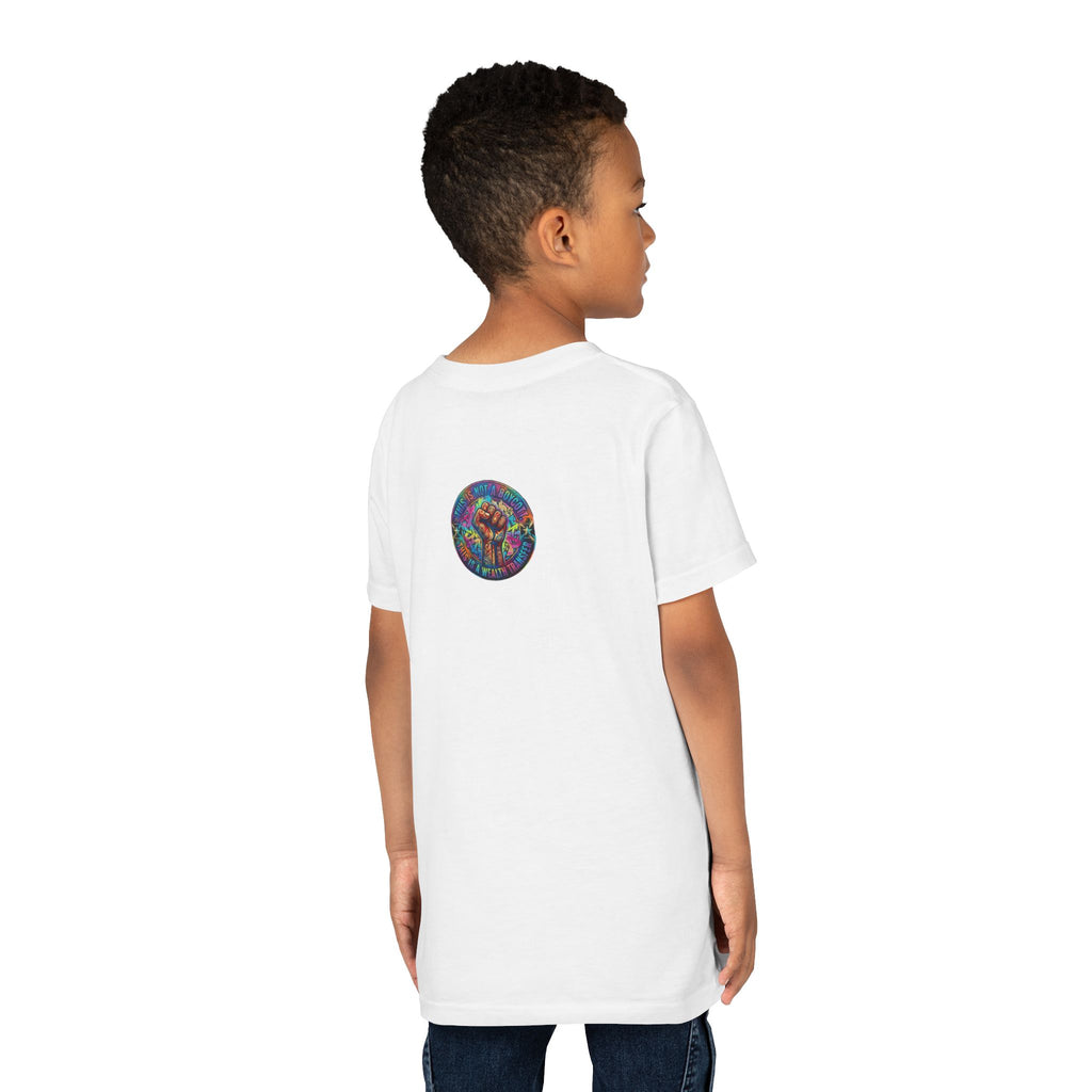 Neon Power Button Tee — Gamer Screen Escape Youth T-Shirt