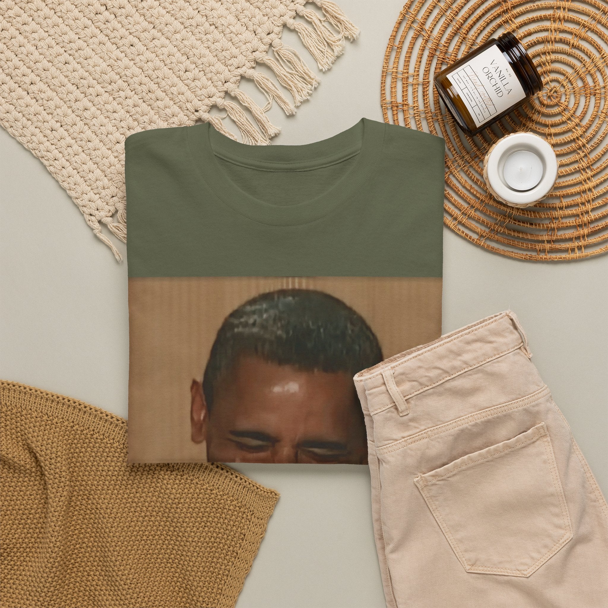 Laughing President Photo Tee — Vintage Smile Graphic T-Shirt
