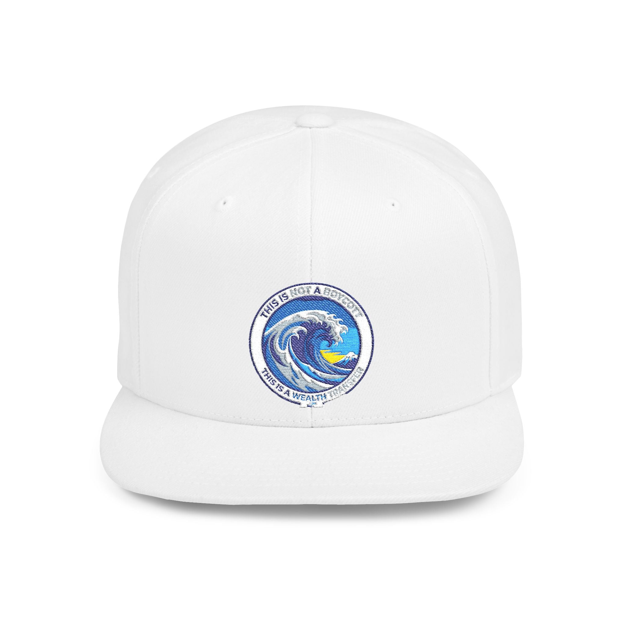Copy of Reggae Vibes Flat Bill Snapback Hat — Colorful Rasta Music Patch