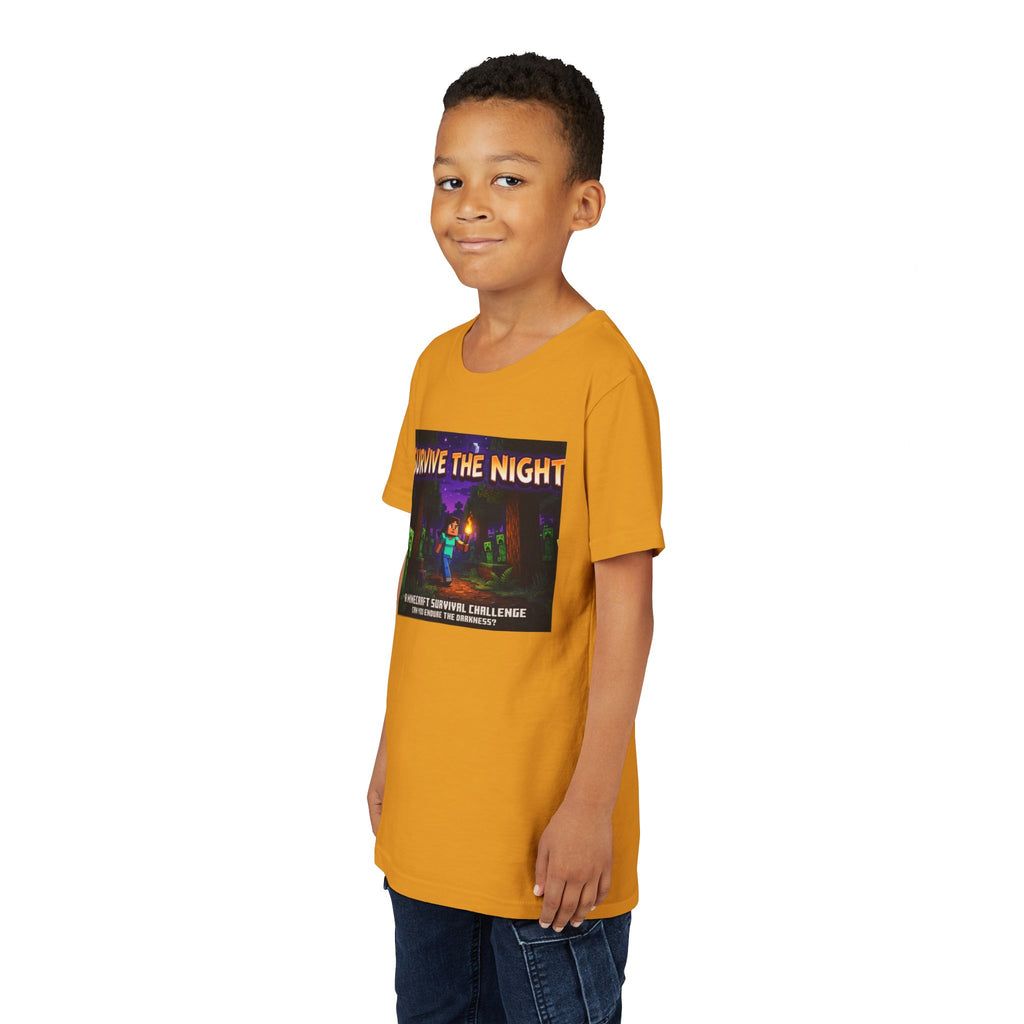 Survive the Night Youth Tee — Glowing Creeper Night Gamer Shirt