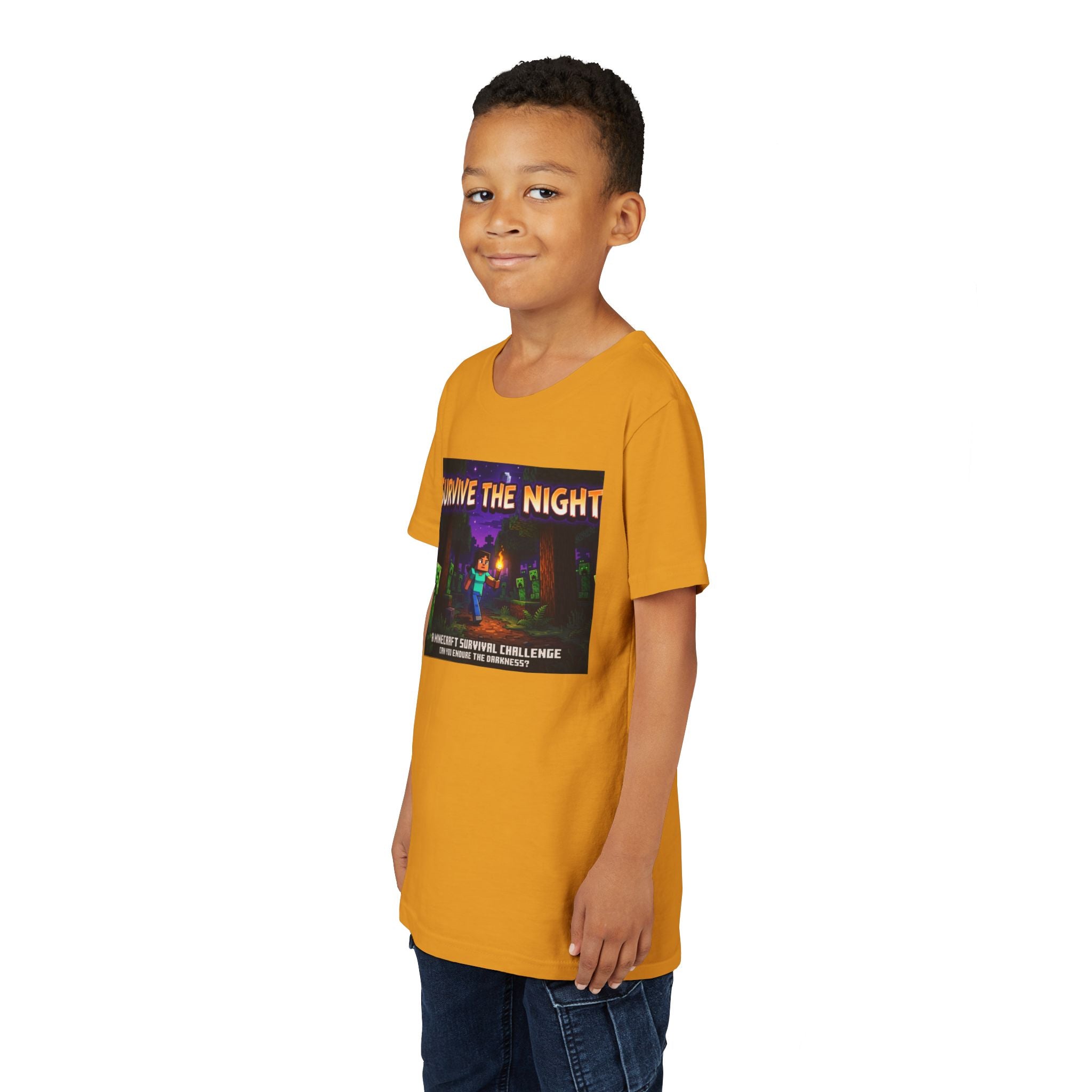 Survive the Night Youth Tee — Glowing Creeper Night Gamer Shirt