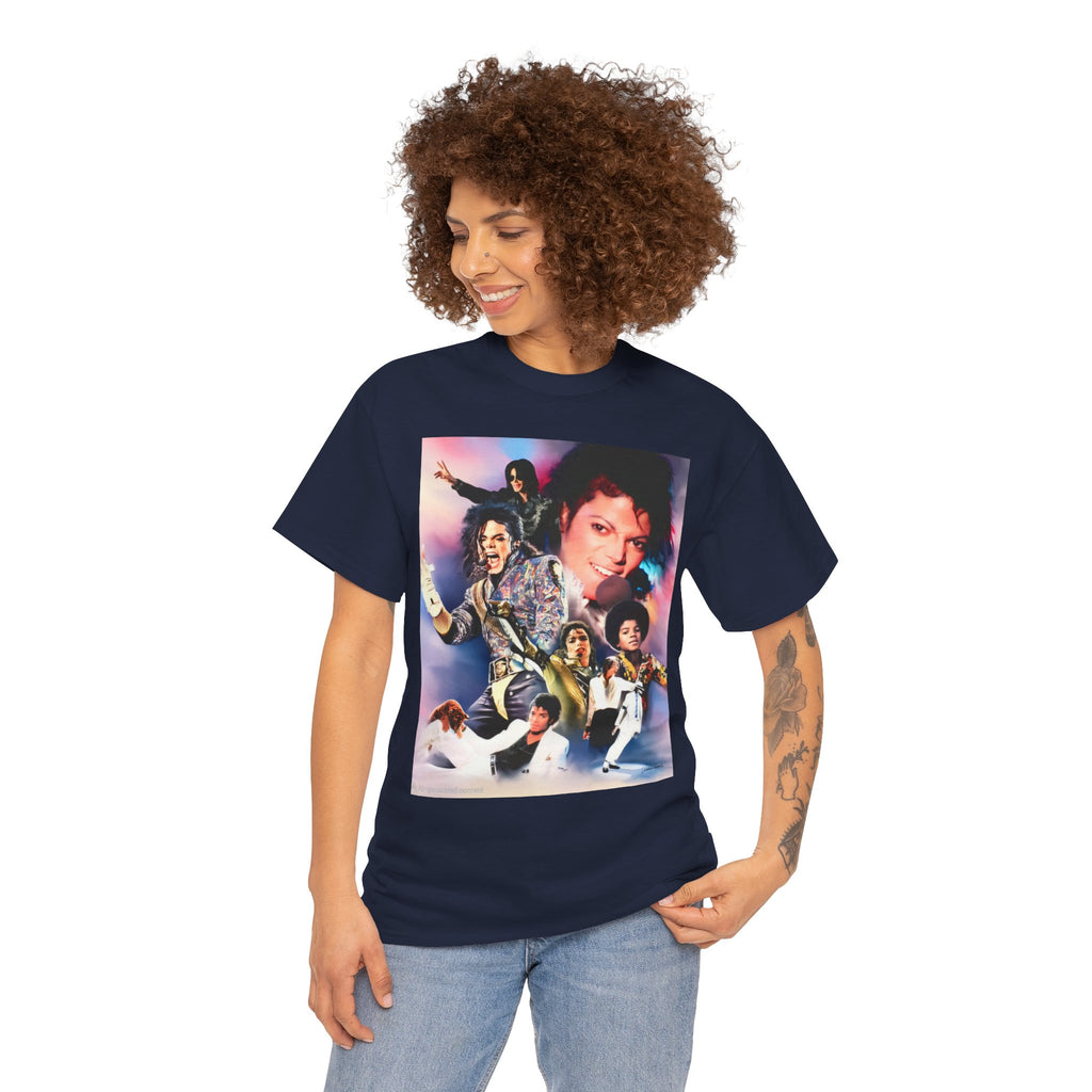 Michael Jackson Tribute Tee — Vintage Pop Collage T-Shirt