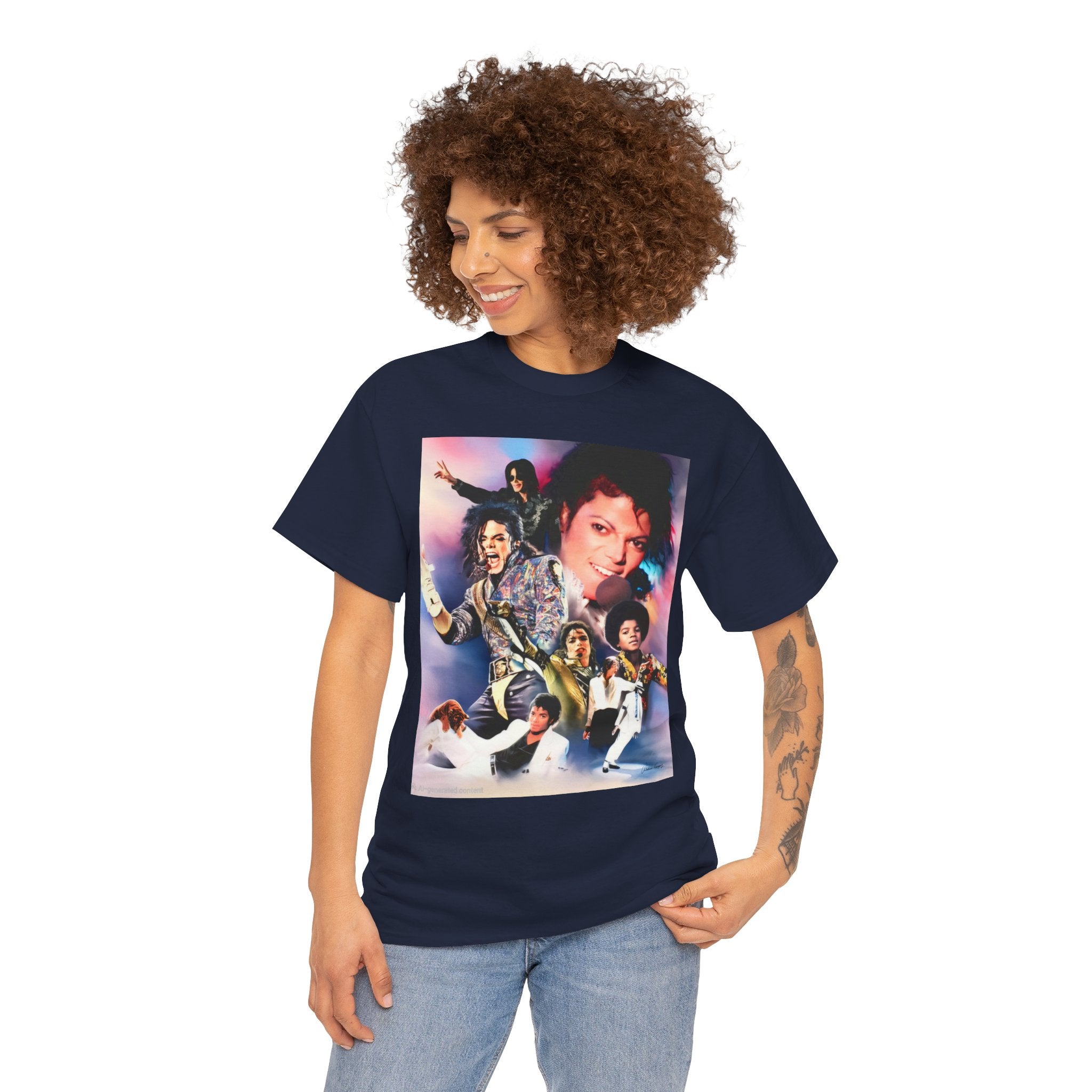 Michael Jackson Tribute Tee — Vintage Pop Collage T-Shirt