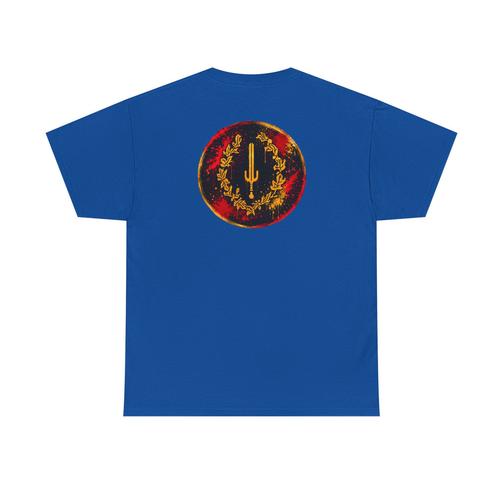 Laurel Trident Tee — Vintage Gold Emblem Graphic T-Shirt