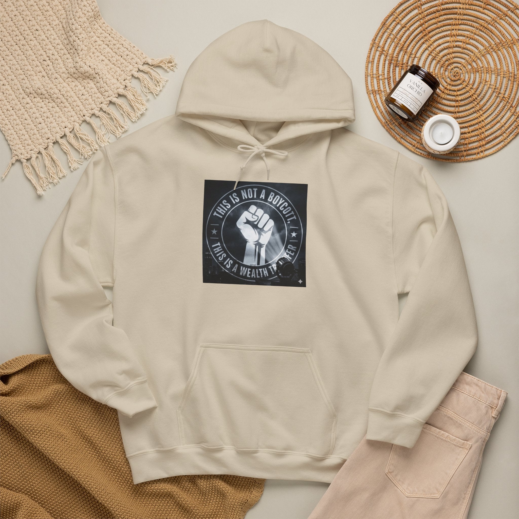 Hoodie — "This Is Not a Moment" Raised Fist Social Justice Pullover