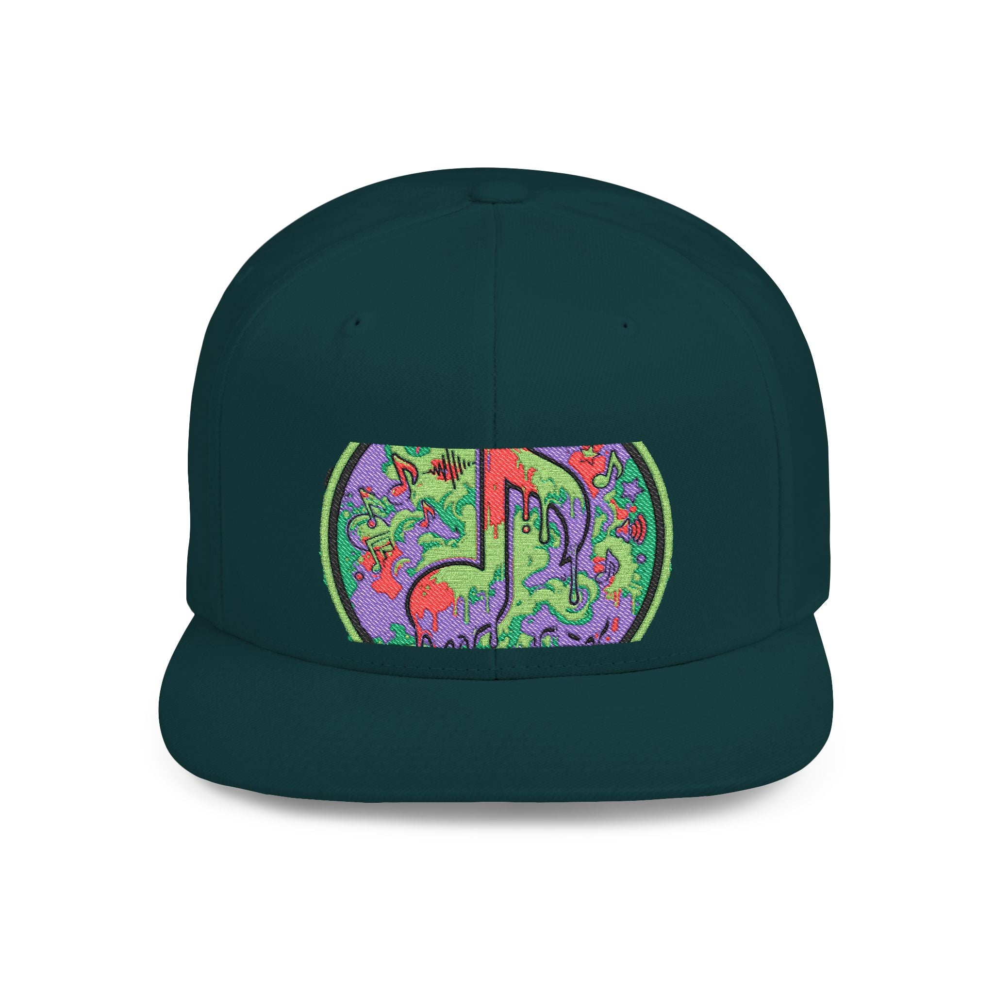Copy of Copy of Flat Bill Snapback Hat — Retro Dance Crew Graphic Cap