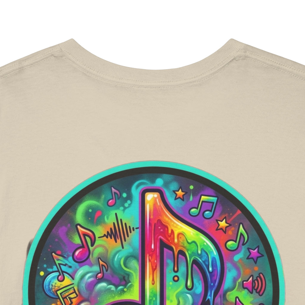 Music Vibes Tee — “They Want Our Rhythm But They Don’t Want Our Blues” Psychedelic Drip Note T-Shirt