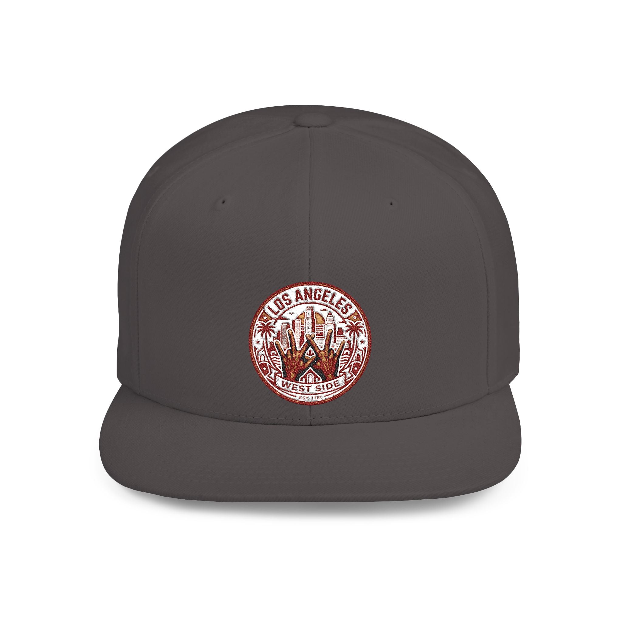Wildflower Crown Snapback Hat — 'Little Dreamer' Floral Embroidered Flat Bill