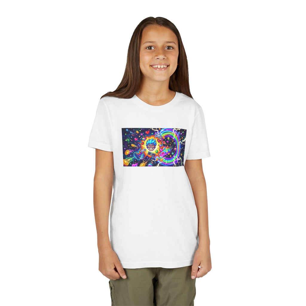 Kids Gaming Tee — Neon Rainbow Portal Gamer Shirt