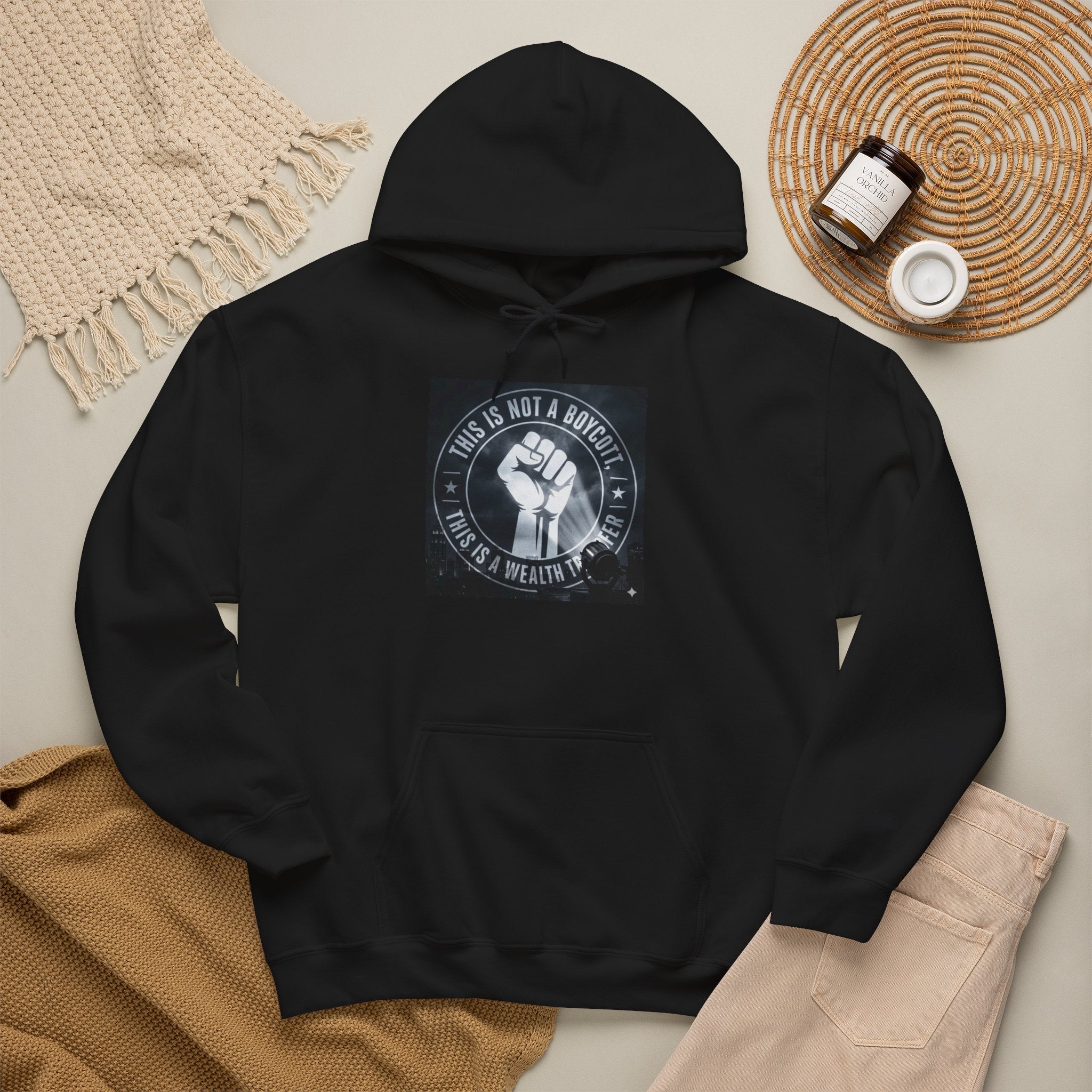 Hoodie — "This Is Not a Moment" Raised Fist Social Justice Pullover