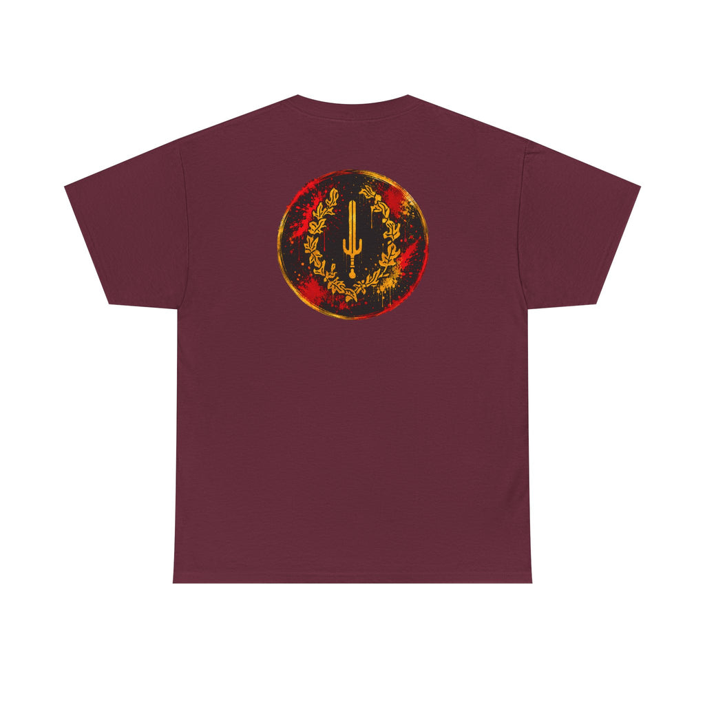 Laurel Trident Tee — Vintage Gold Emblem Graphic T-Shirt