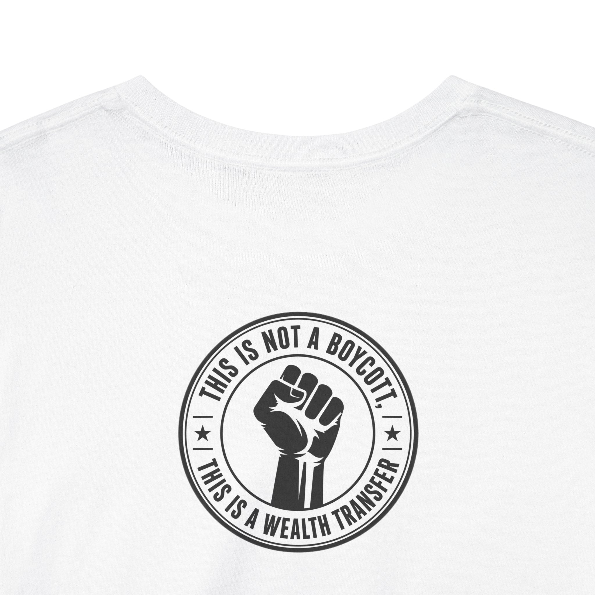 Graphic Tee — Retro Portrait Front with Black Power Fist Back