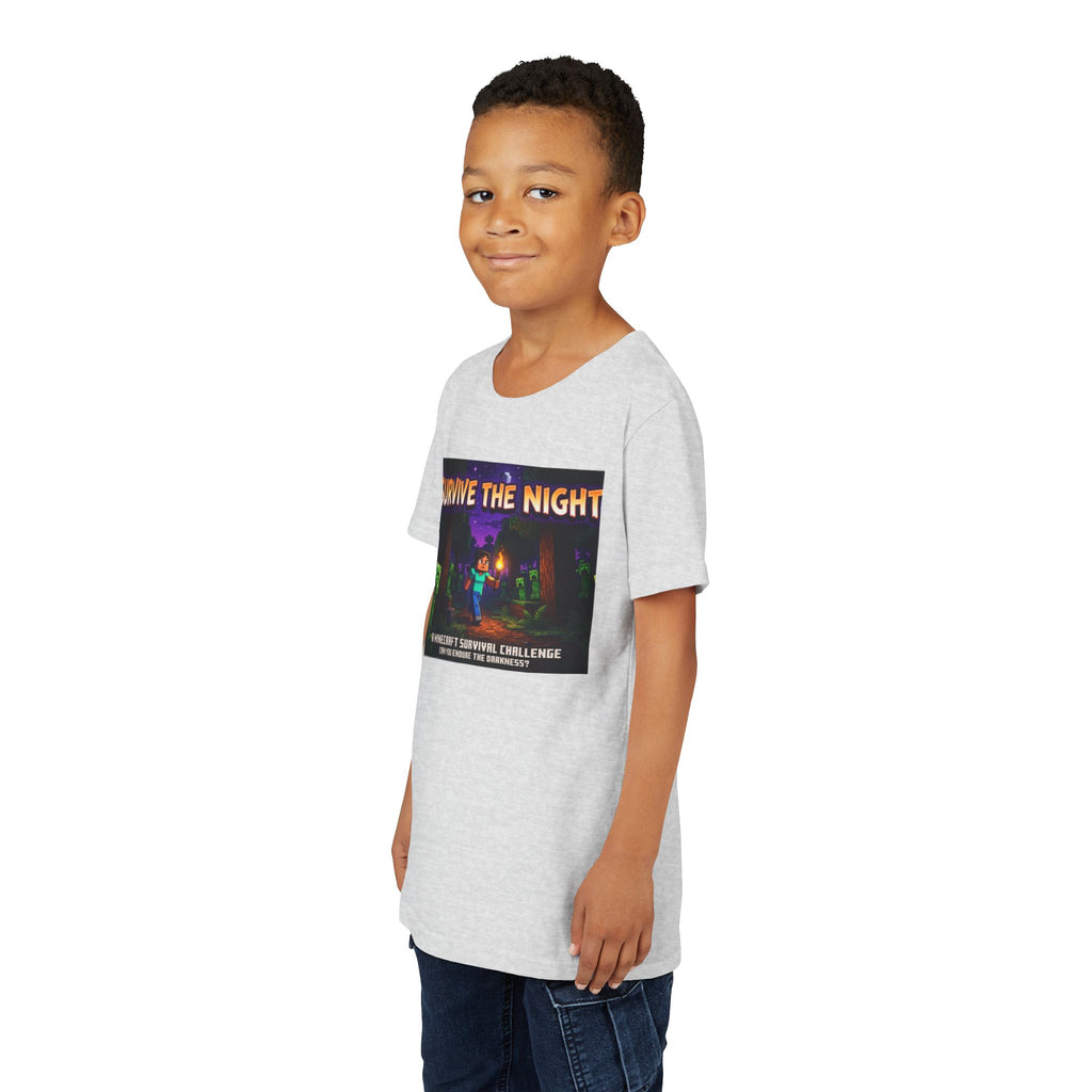 Survive the Night Youth Tee — Glowing Creeper Night Gamer Shirt