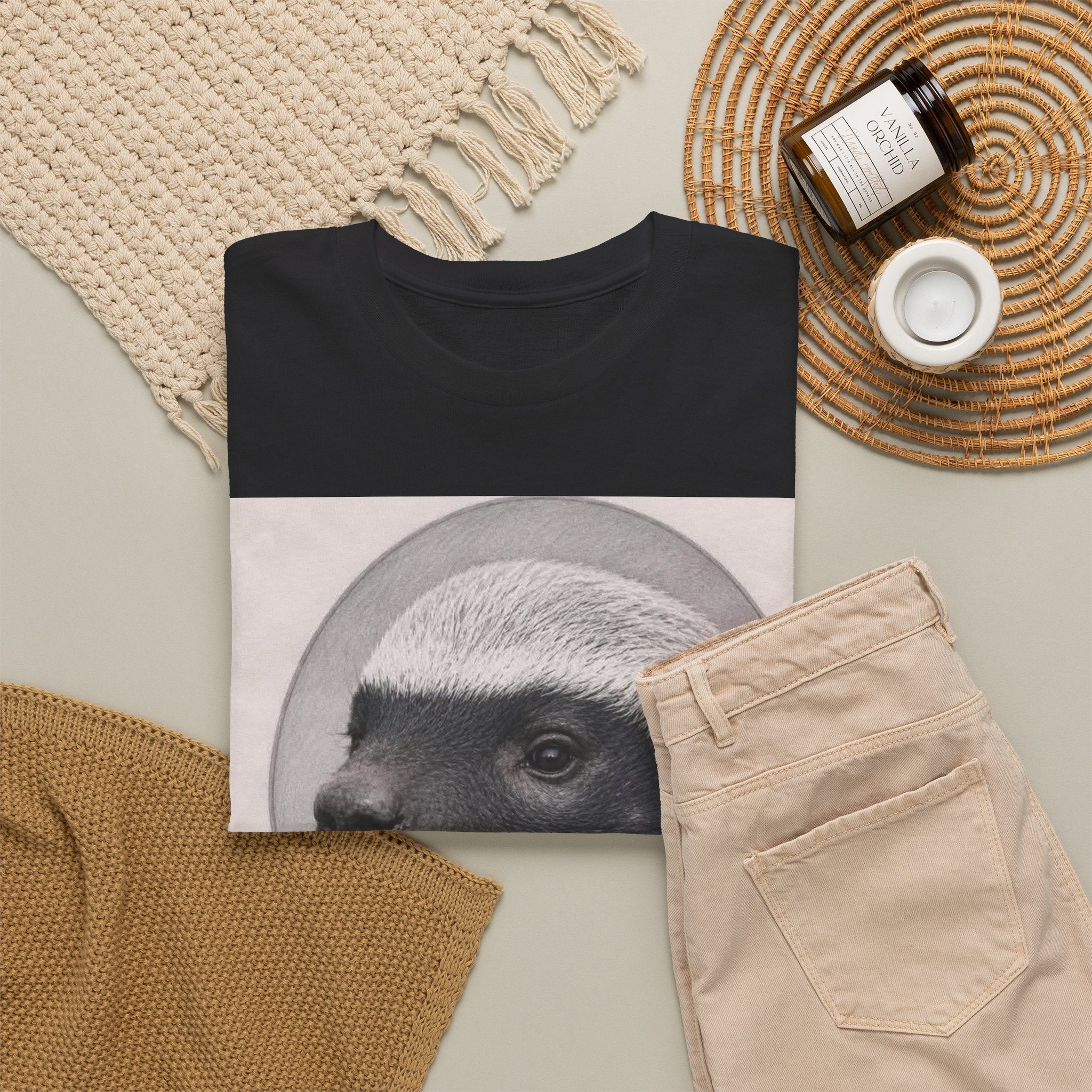 Badger Portrait Tee — "Which One of Y’all MF Said Something About a Home?" Graphic T‑Shirt