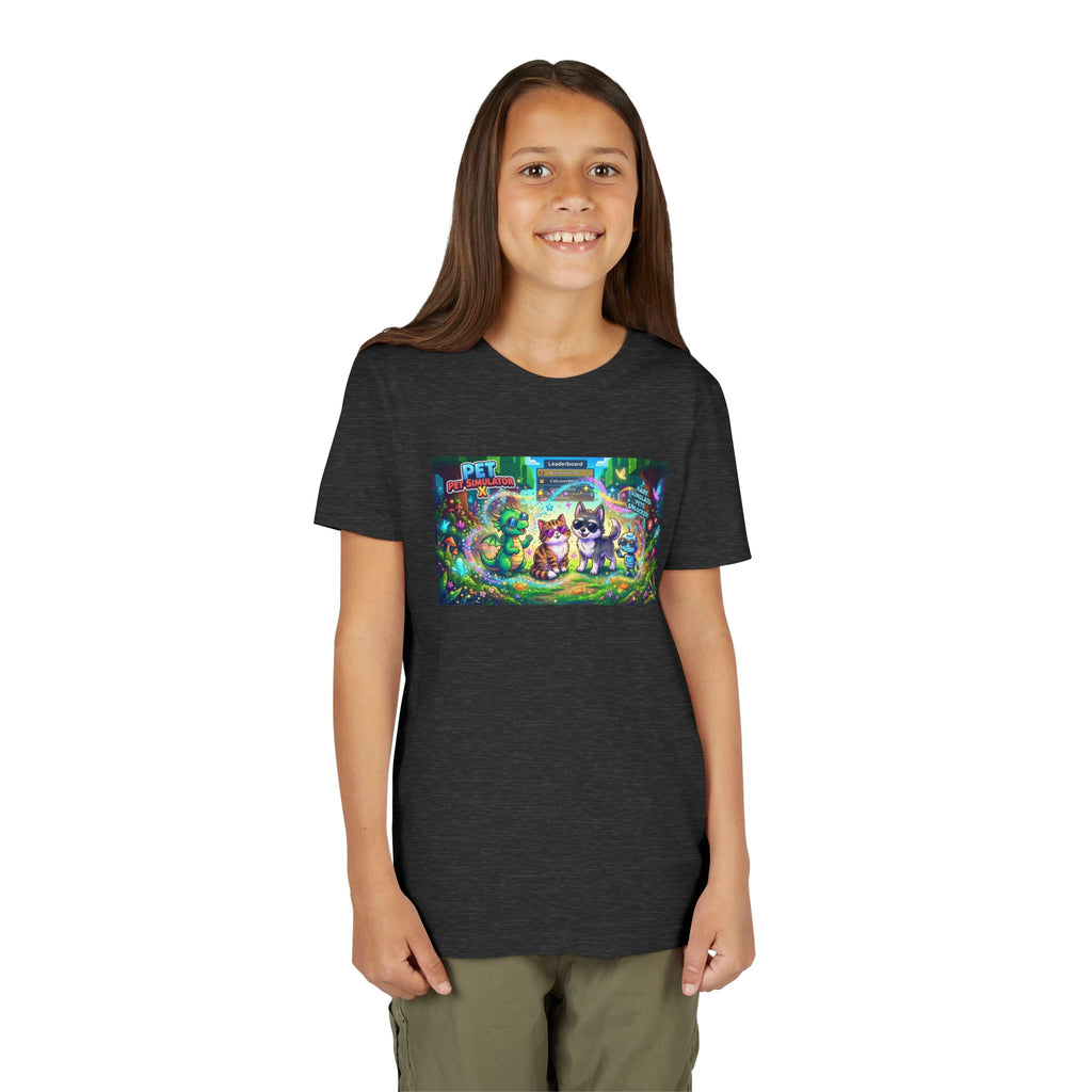 Cute Fantasy Pets Sunglasses Tee — Dragon, Cat, Wolf & Robot Pets