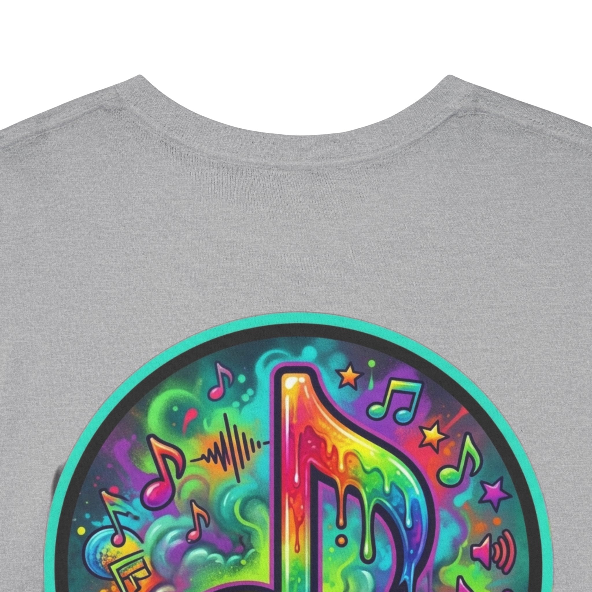Music Vibes Tee — “They Want Our Rhythm But They Don’t Want Our Blues” Psychedelic Drip Note T-Shirt