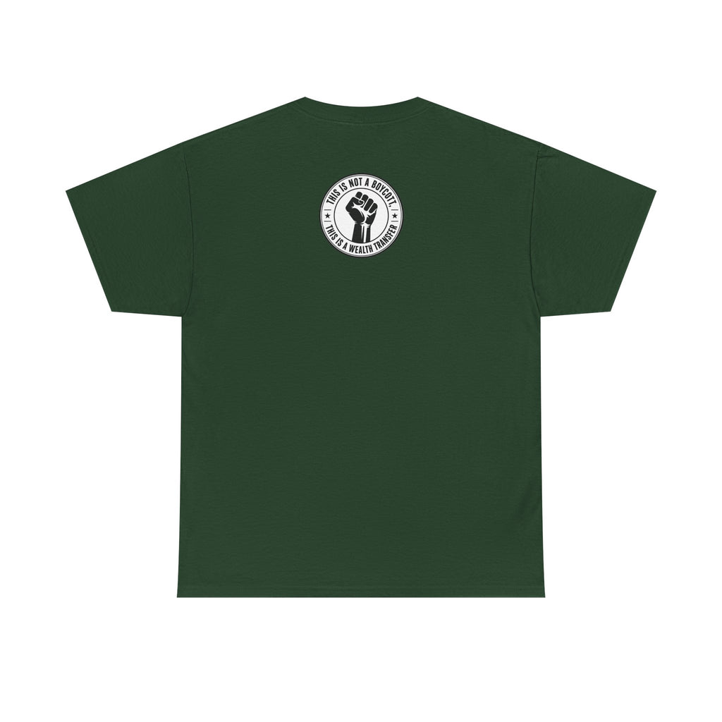 Graphic Tee — Retro Portrait Front with Black Power Fist Back