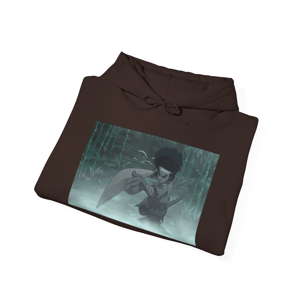 Moody Forest Angel Hoodie — Ethereal Wings Graphic Sweatshirt