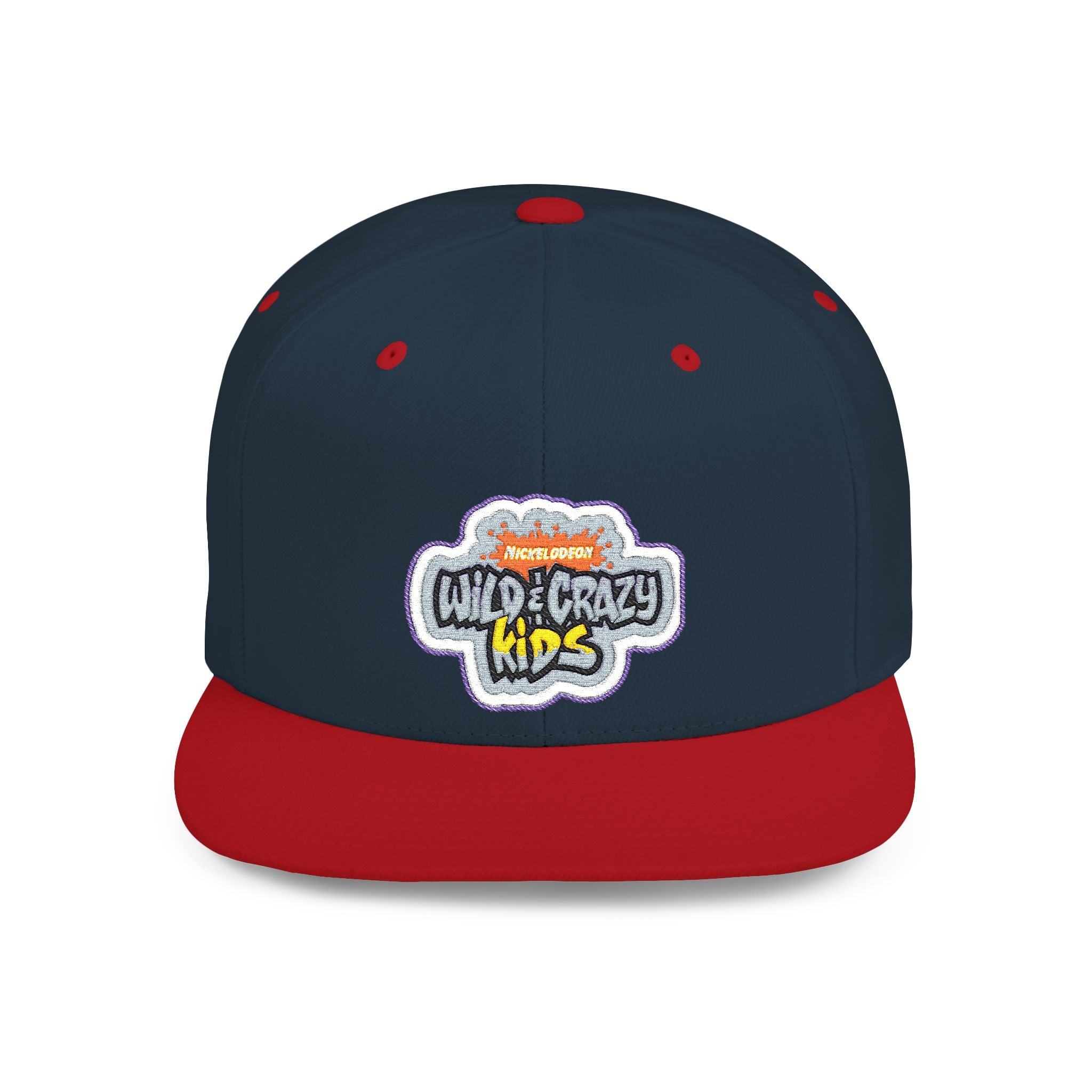 Flat Bill Snapback Hat — 'Neighborhood Vibes' Embroidered Patch Cap
