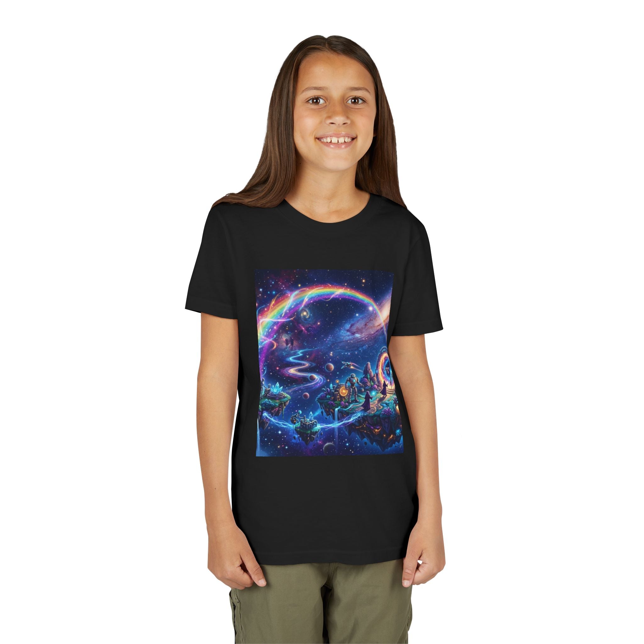 Galaxy Fantasy Youth Tee — Floating Islands, Robots & Magic Portals