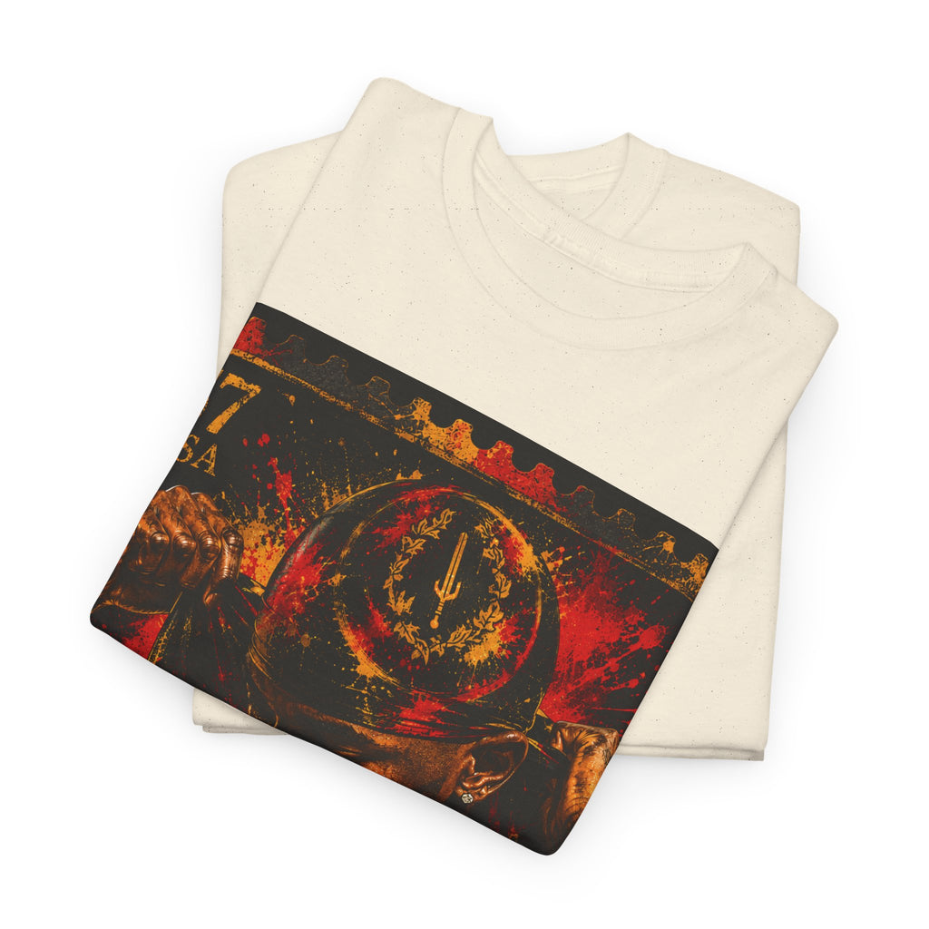 T-Shirt — Regal Afrocentric Portrait Tee (57 USA Stamp Design)
